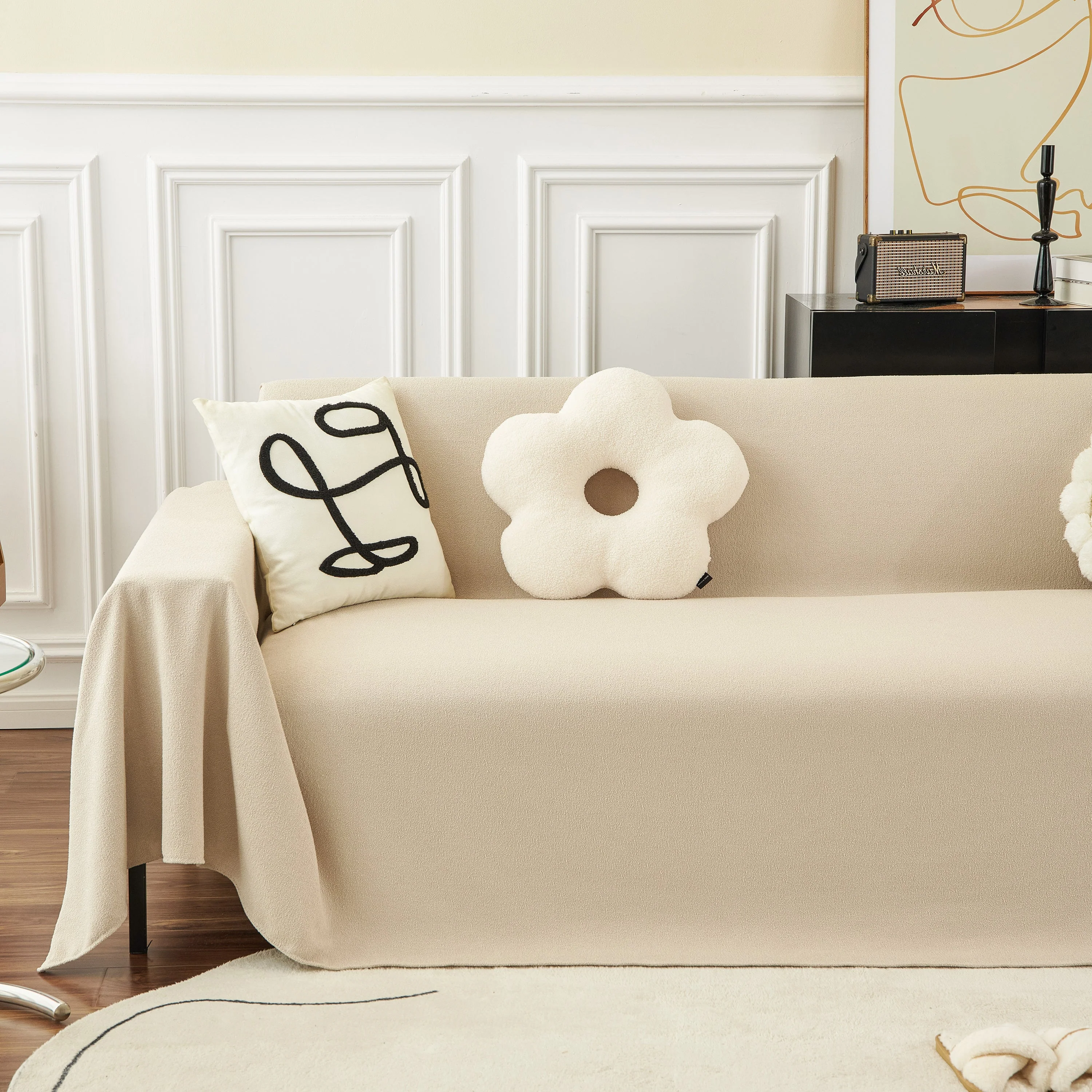 Teddy Throw Blanket and Stylish Slipcover for Couch, Waterproof Sofa Cover for Pets - Image 84