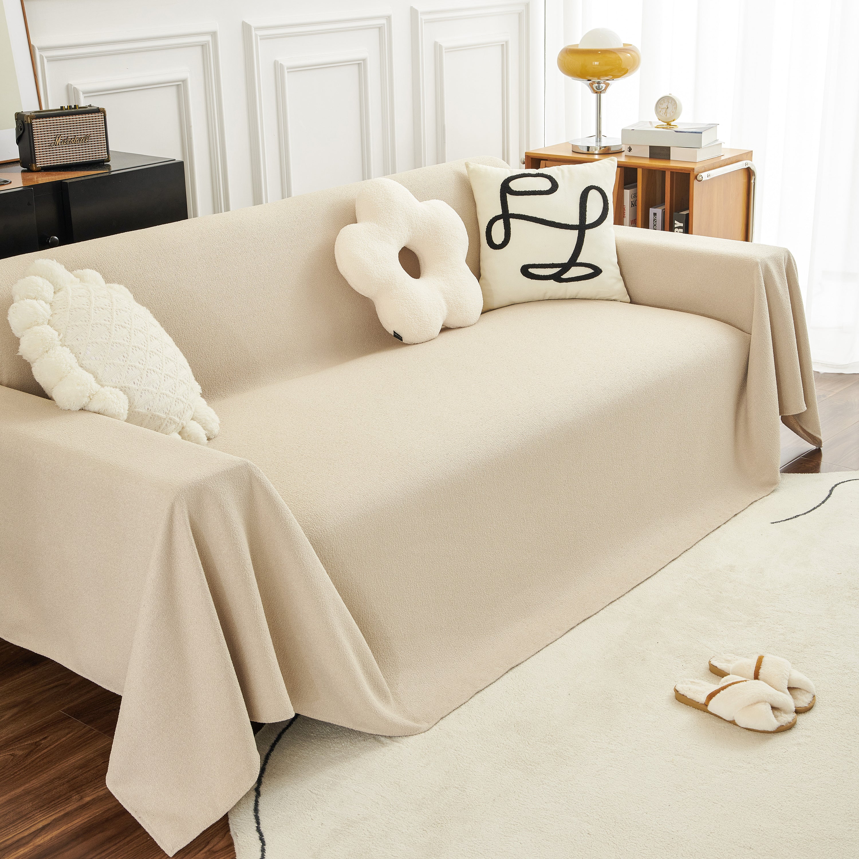Teddy Throw Blanket and Stylish Slipcover for Couch, Waterproof Sofa Cover for Pets - Image 86