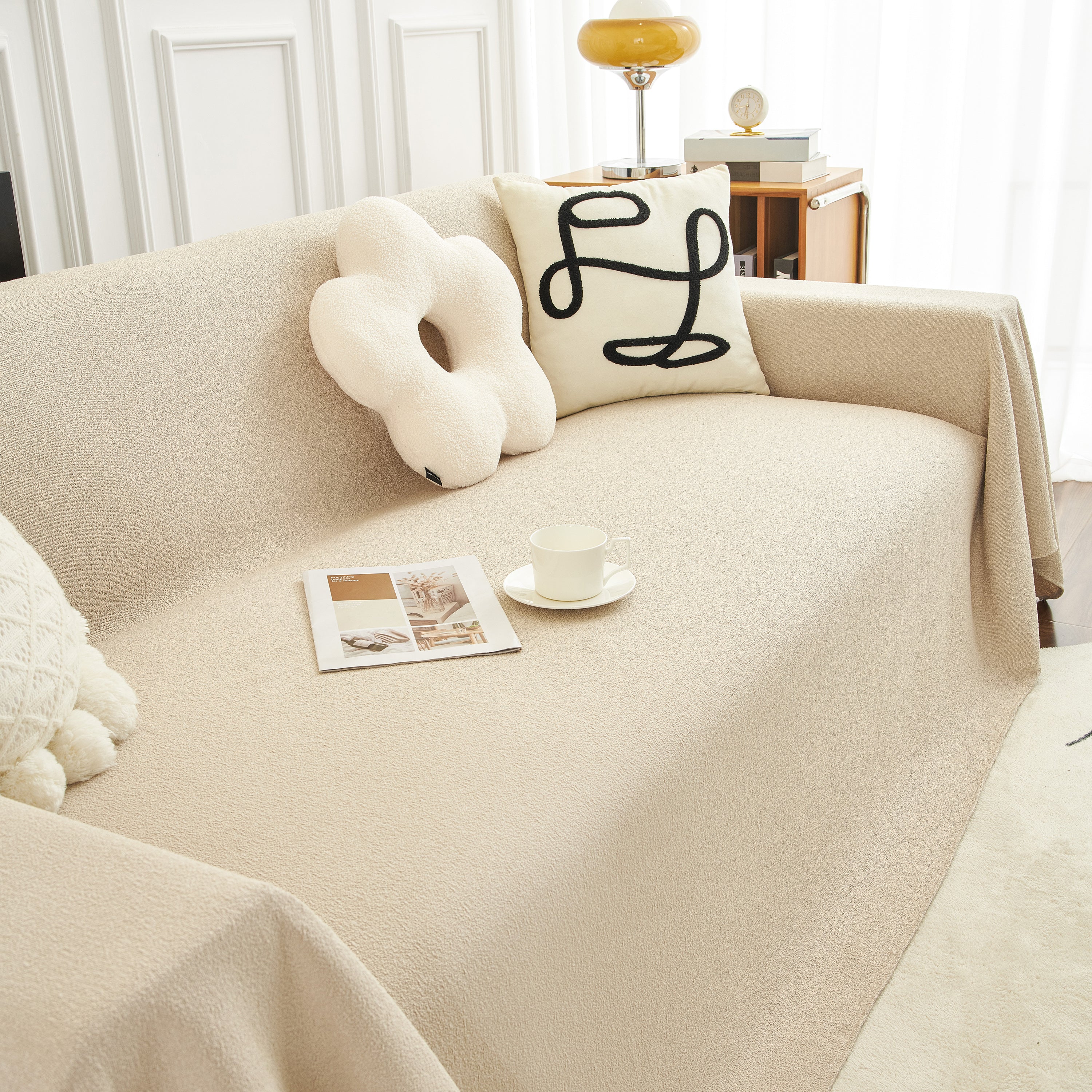 Teddy Throw Blanket and Stylish Slipcover for Couch, Waterproof Sofa Cover for Pets - Image 87