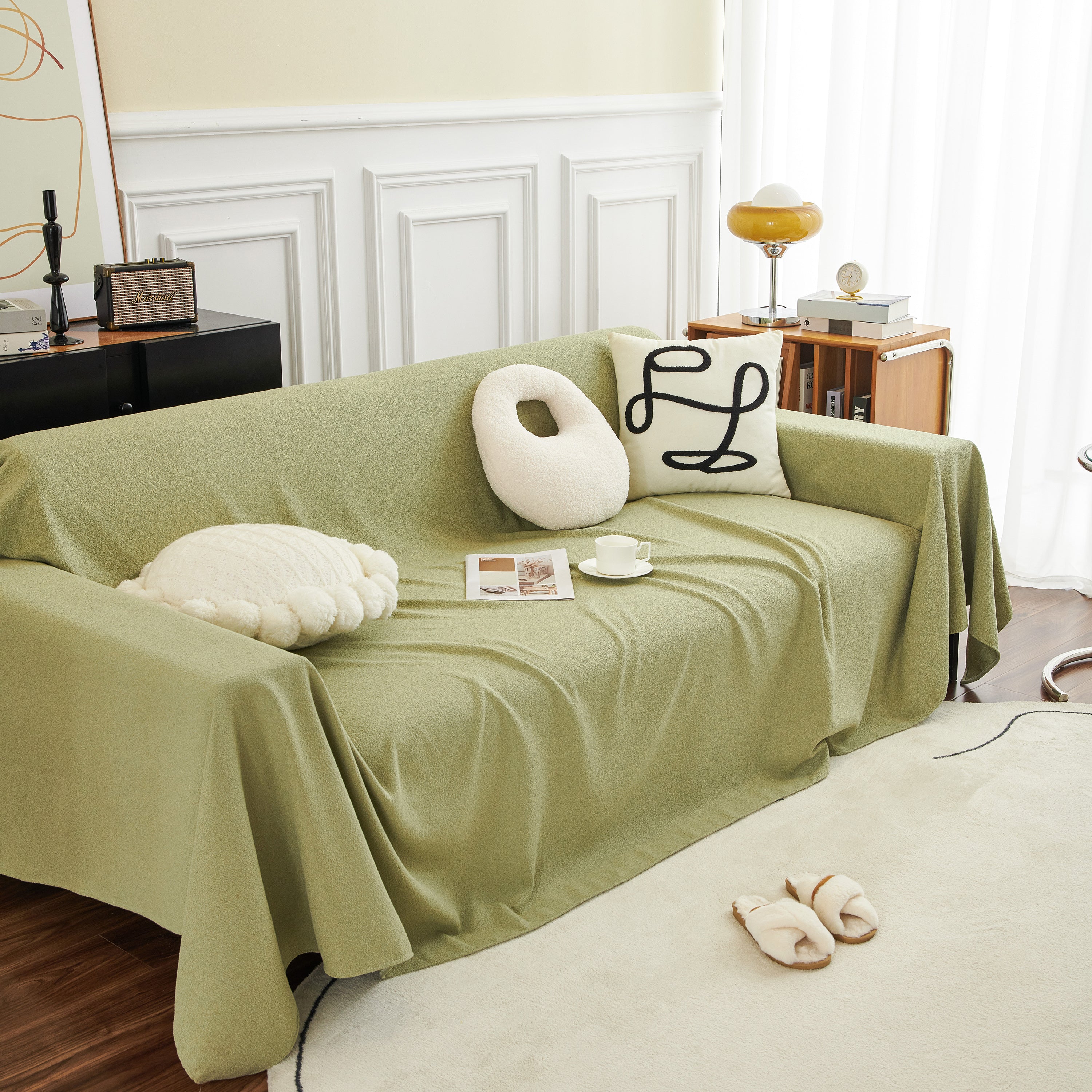 Teddy Throw Blanket and Stylish Slipcover for Couch, Waterproof Sofa Cover for Pets - Image 9