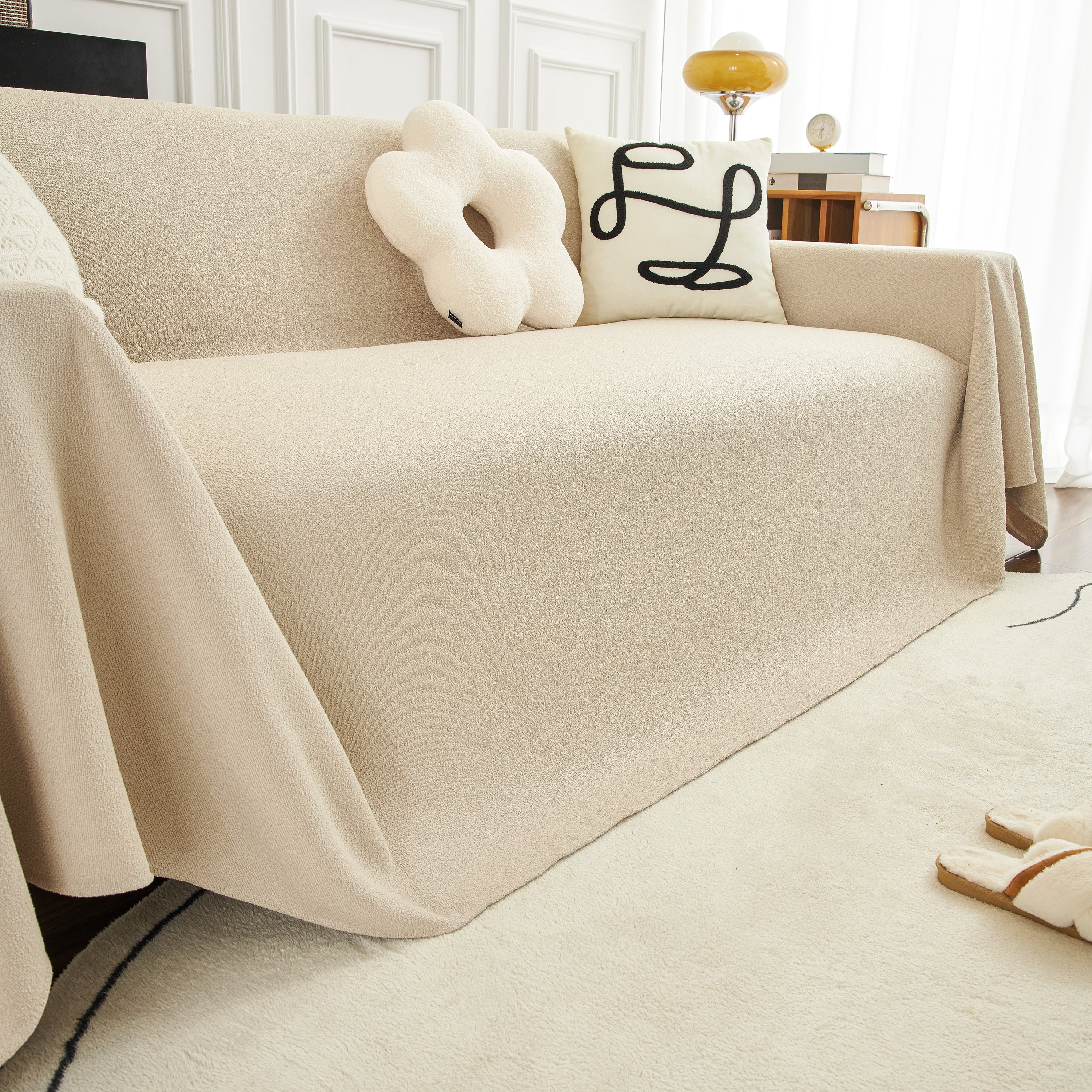 Teddy Throw Blanket and Stylish Slipcover for Couch, Waterproof Sofa Cover for Pets - Image 92