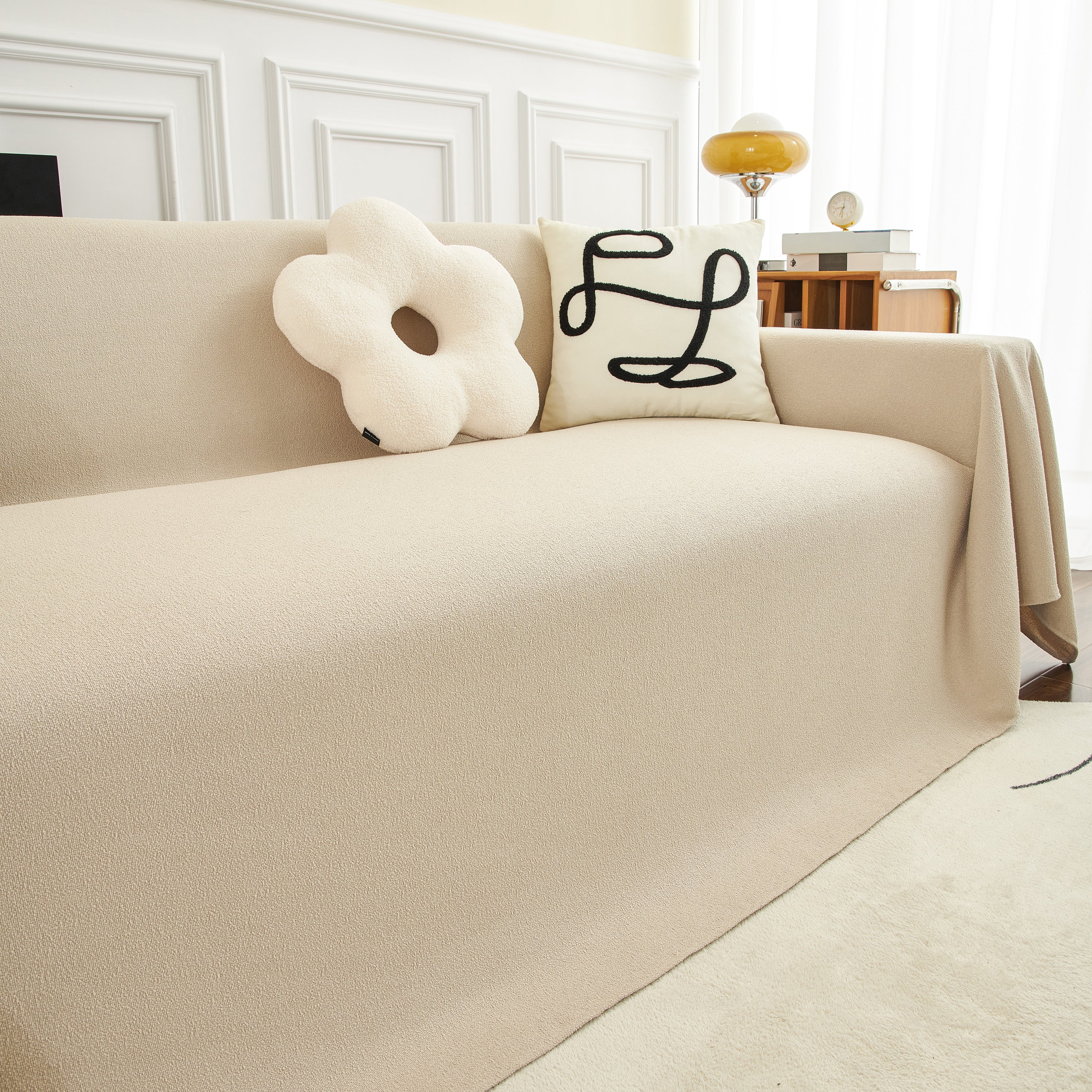 Teddy Throw Blanket and Stylish Slipcover for Couch, Waterproof Sofa Cover for Pets - Image 93