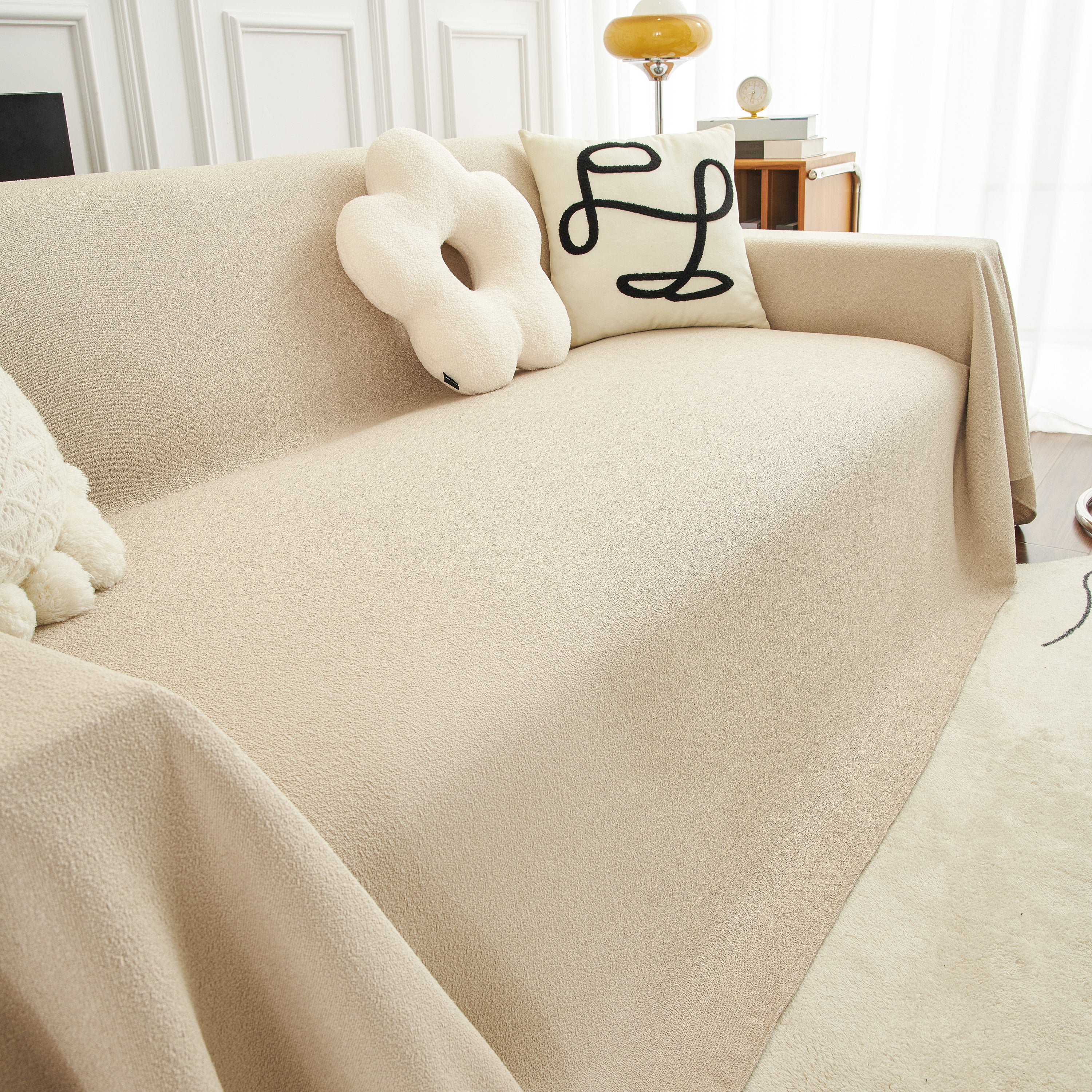 Teddy Throw Blanket and Stylish Slipcover for Couch, Waterproof Sofa Cover for Pets - Image 94