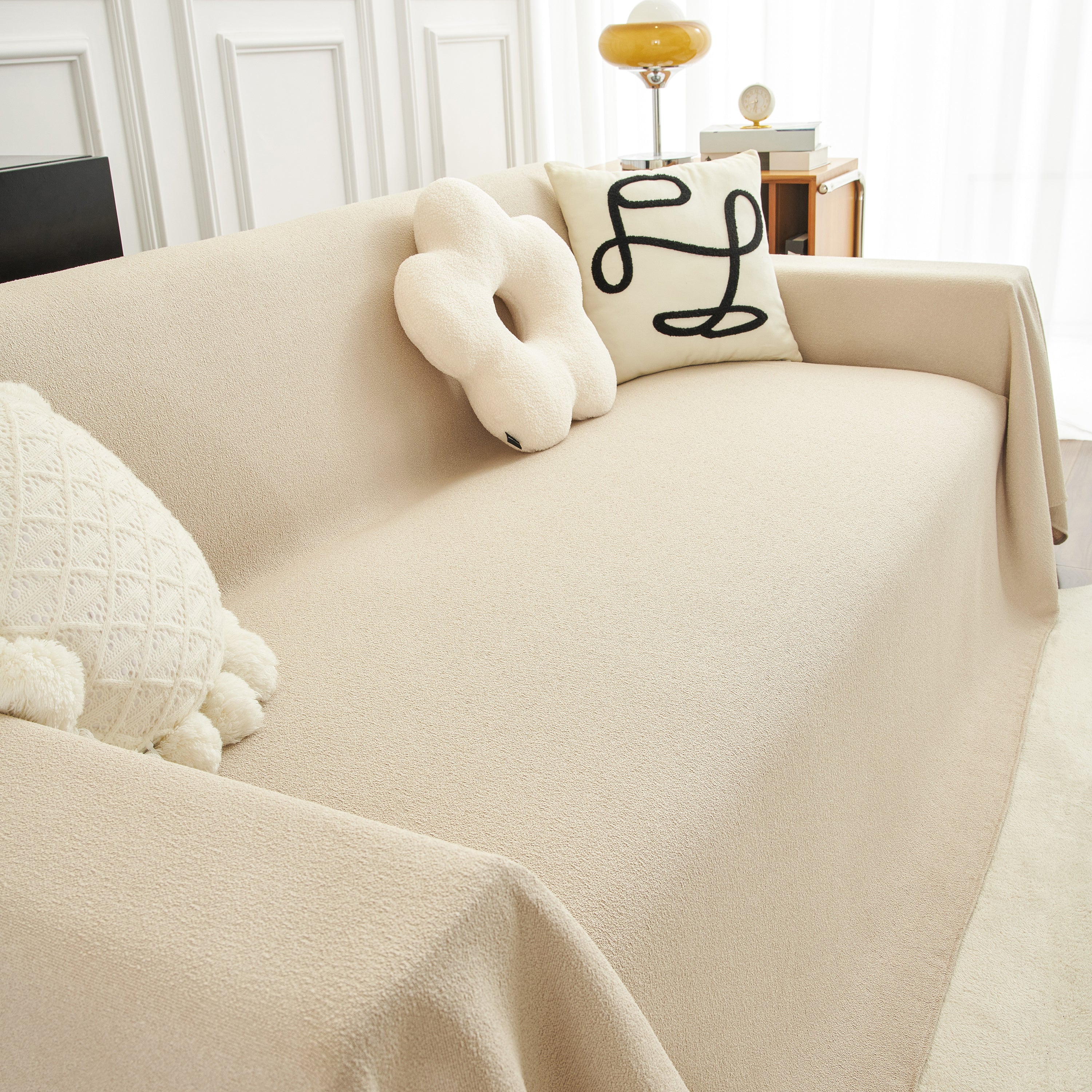 Teddy Throw Blanket and Stylish Slipcover for Couch, Waterproof Sofa Cover for Pets - Image 95