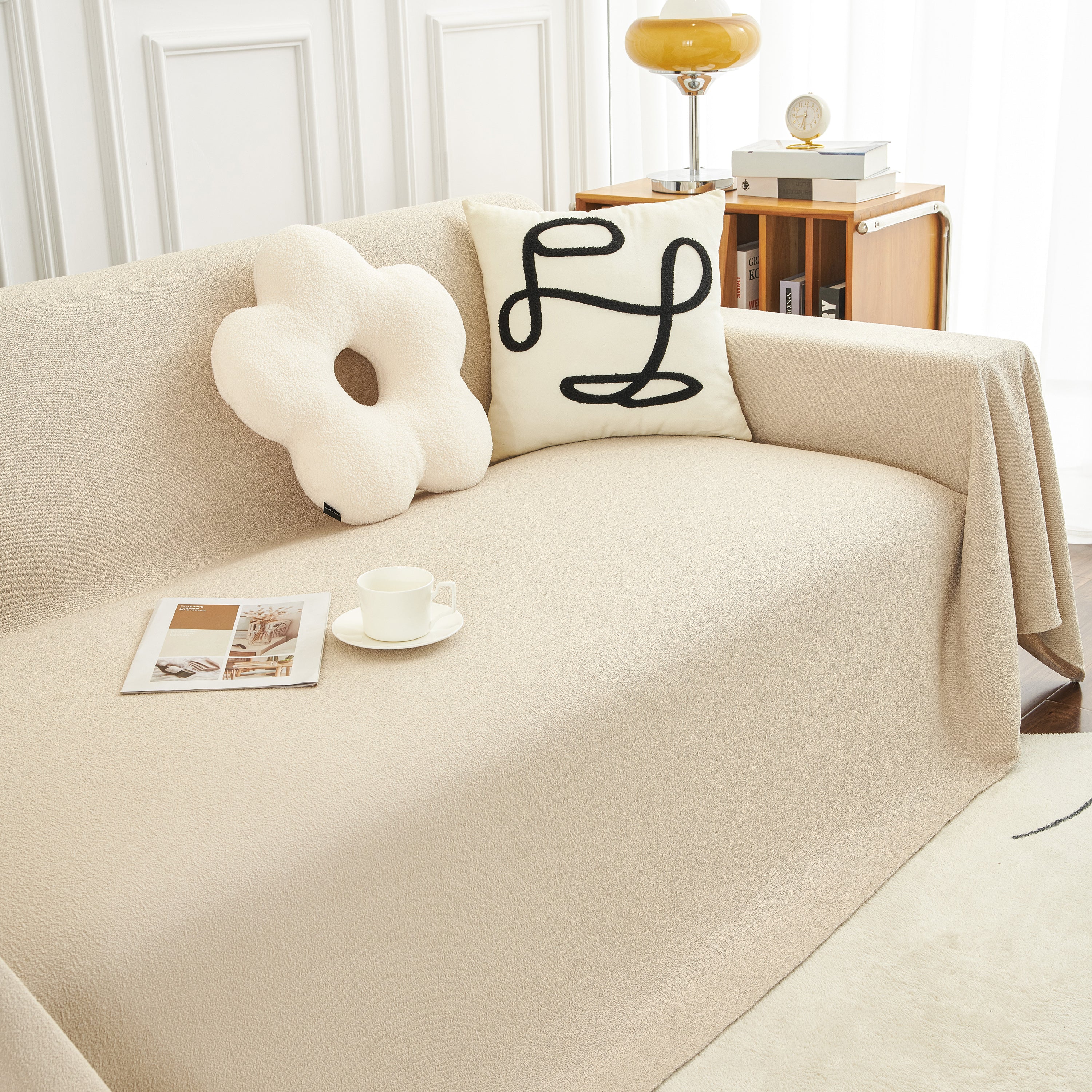 Teddy Throw Blanket and Stylish Slipcover for Couch, Waterproof Sofa Cover for Pets - Image 96