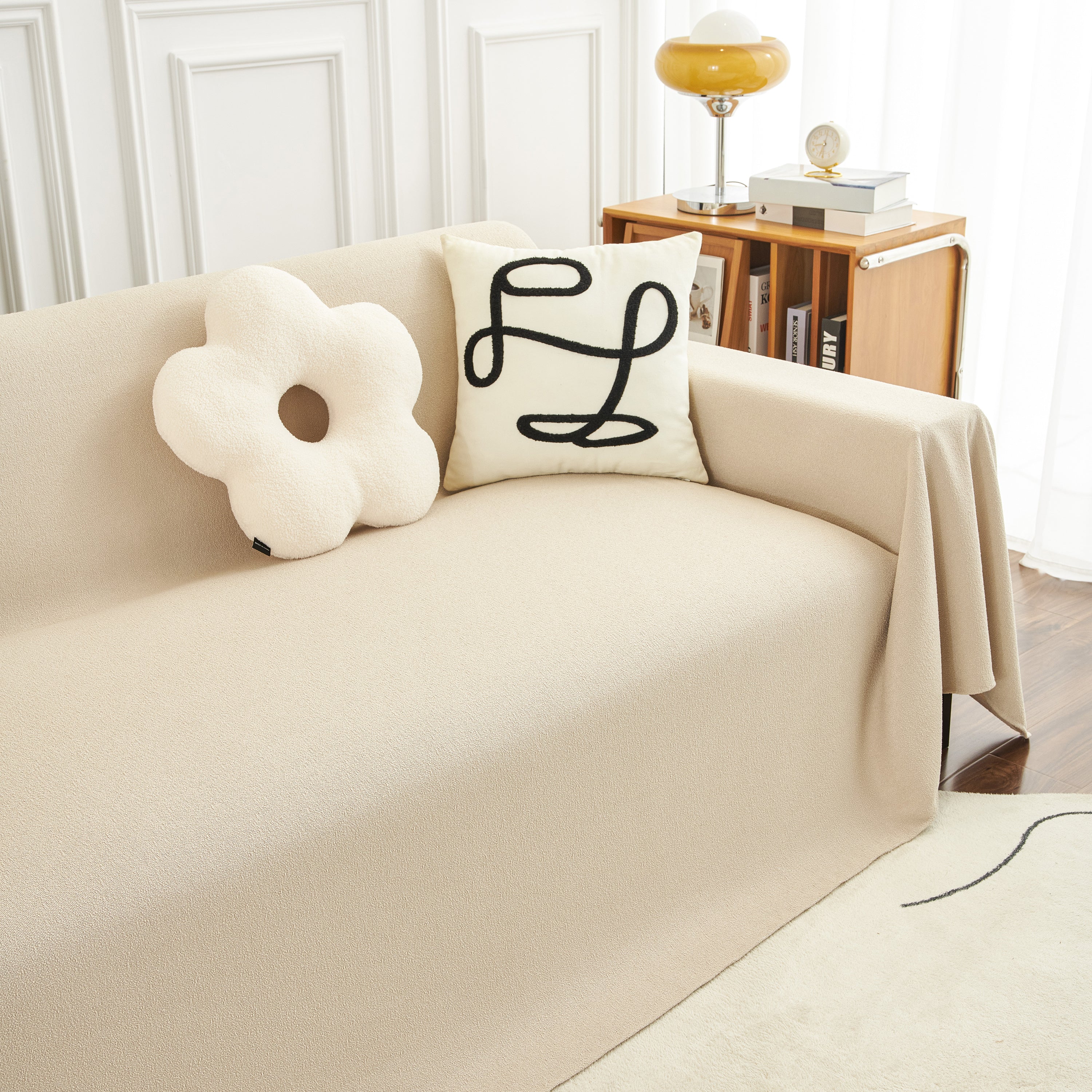 Teddy Throw Blanket and Stylish Slipcover for Couch, Waterproof Sofa Cover for Pets - Image 97