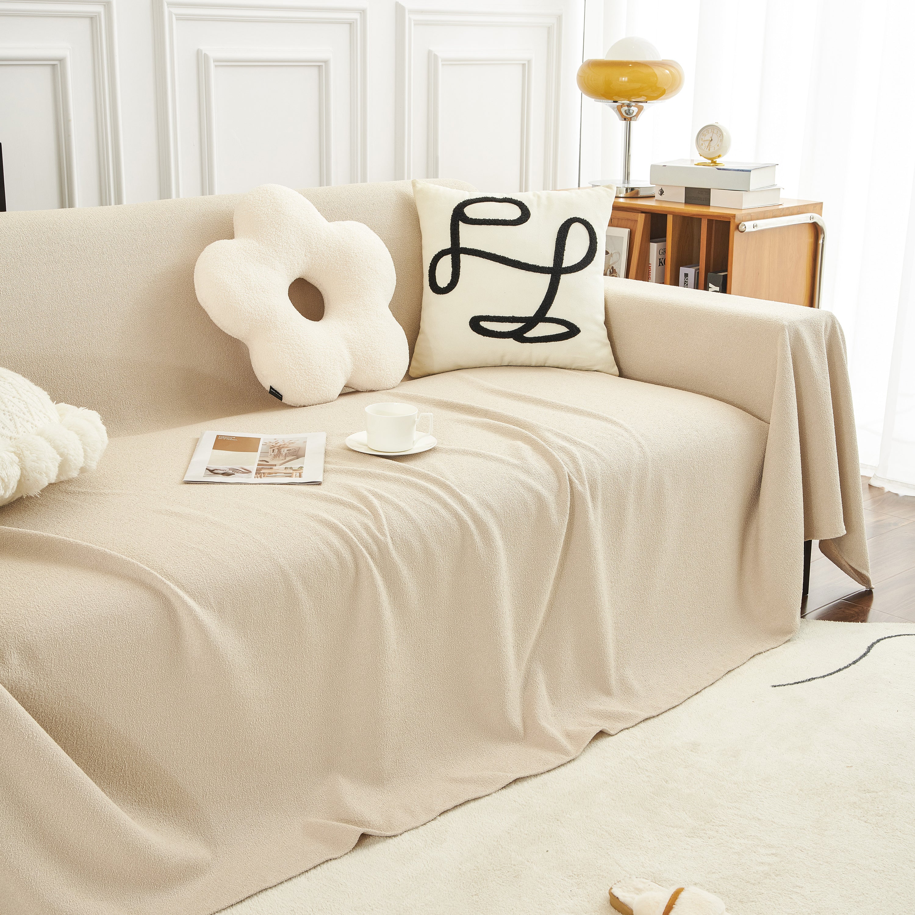 Teddy Throw Blanket and Stylish Slipcover for Couch, Waterproof Sofa Cover for Pets - Image 99