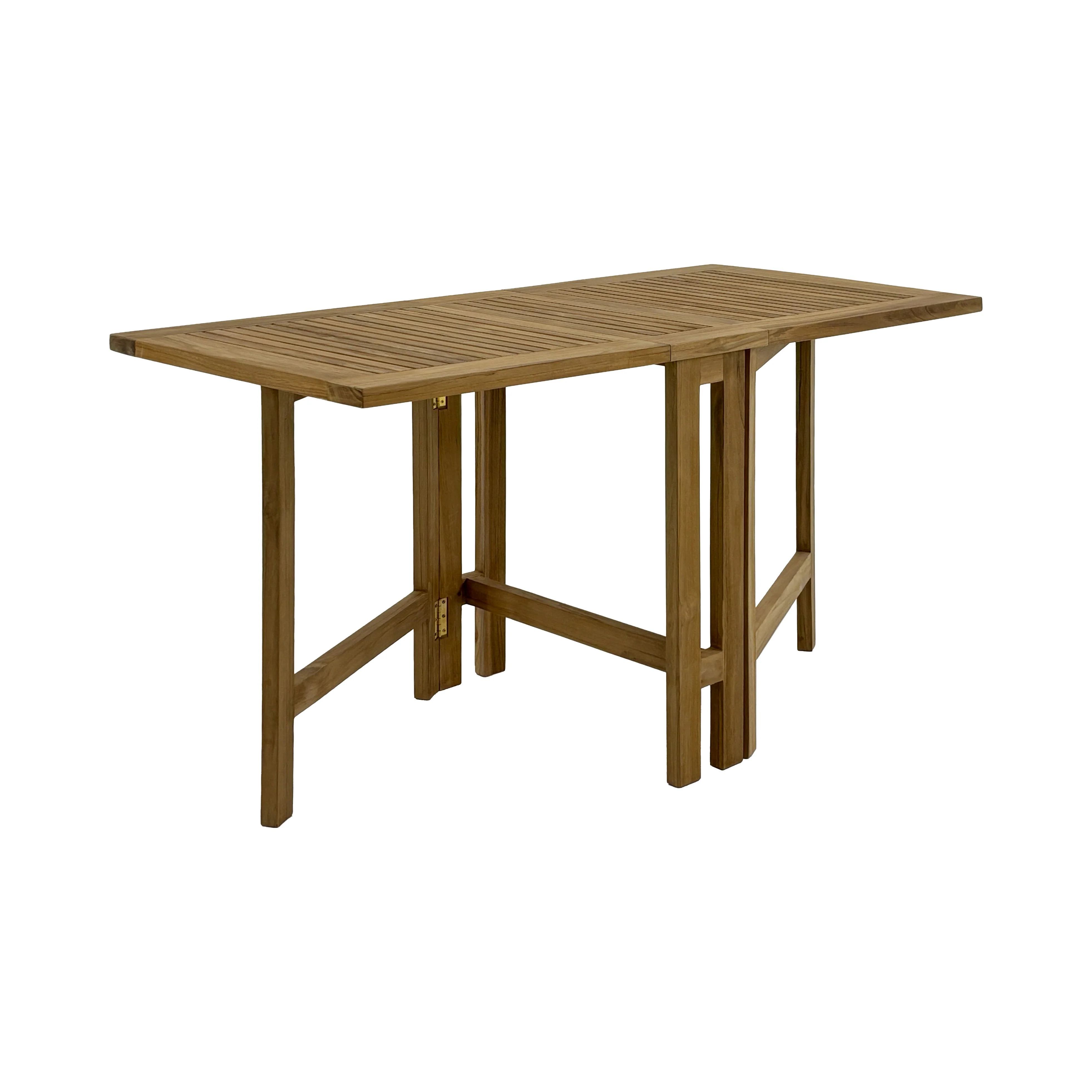 Telluride Natural Teak Rectangular Dual Folding Balcony Table - 51" - Image 2