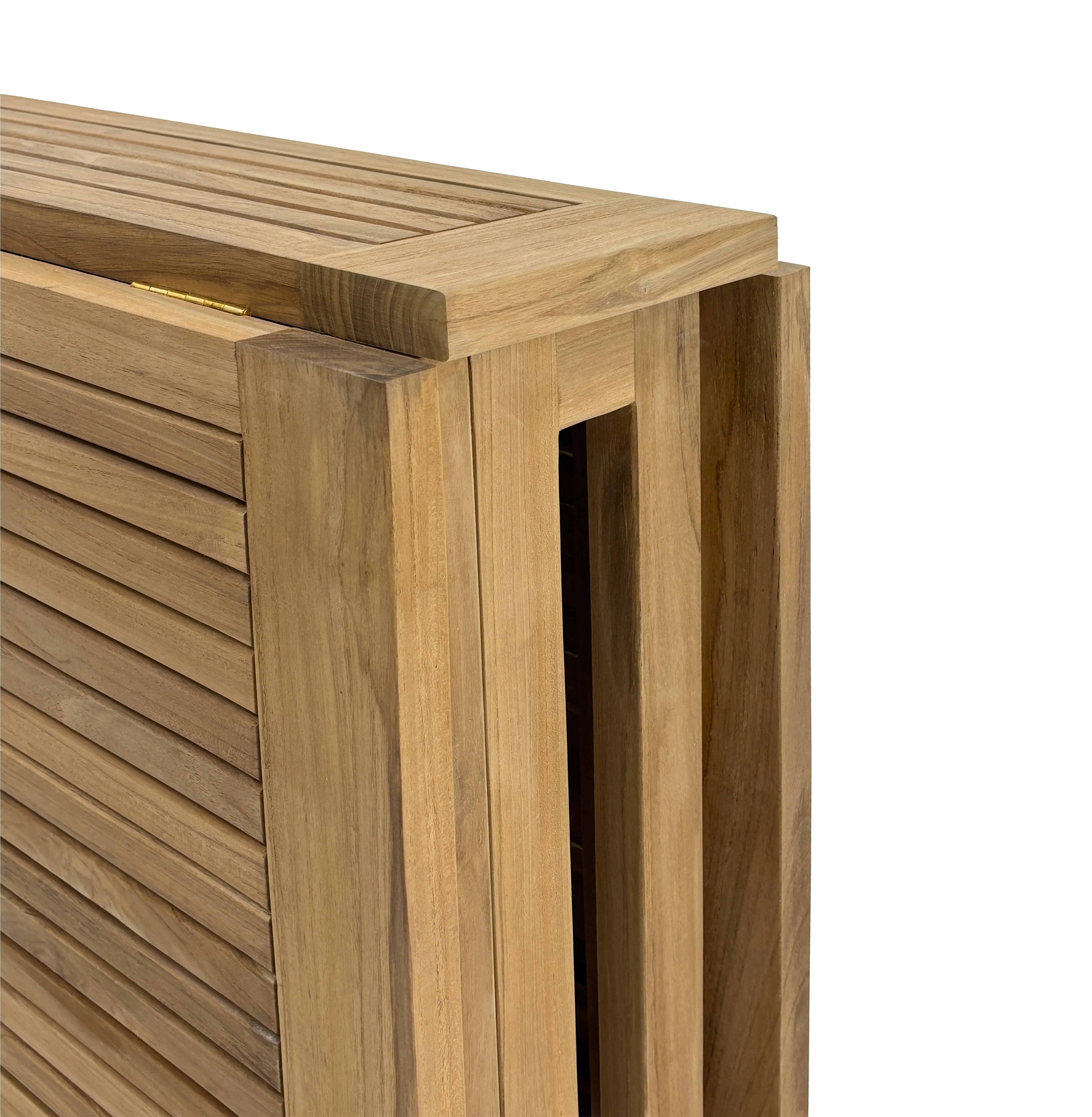 Telluride Natural Teak Rectangular Dual Folding Balcony Table - 51" - Image 7