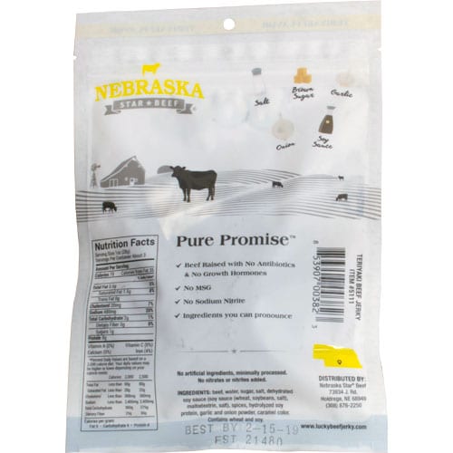 Teriyaki Beef Jerky | Pack of 2 | 3 oz | Nebraska Star Beef - Image 3