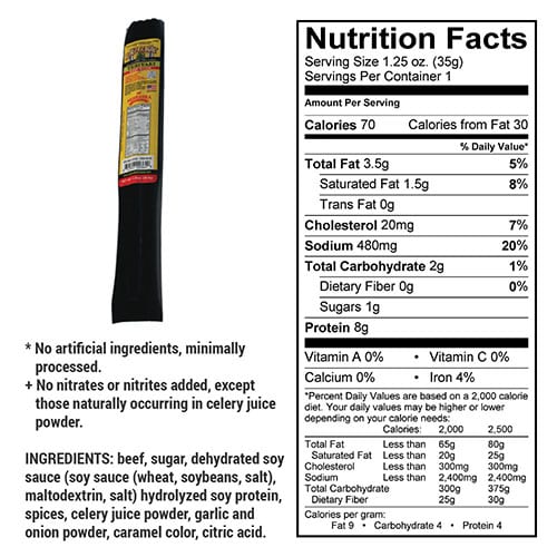 Teriyaki Beef Stick | Pack of 12 | 1.25 oz | Nebraska Star Beef - Image 4