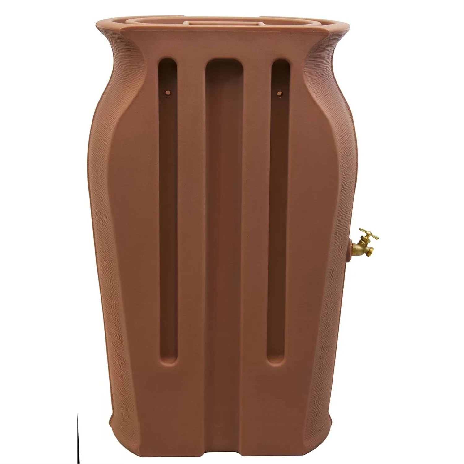 Terra Cotta 50-Gallon Plastic Urn Rain Barrel with Planter Top - Image 5