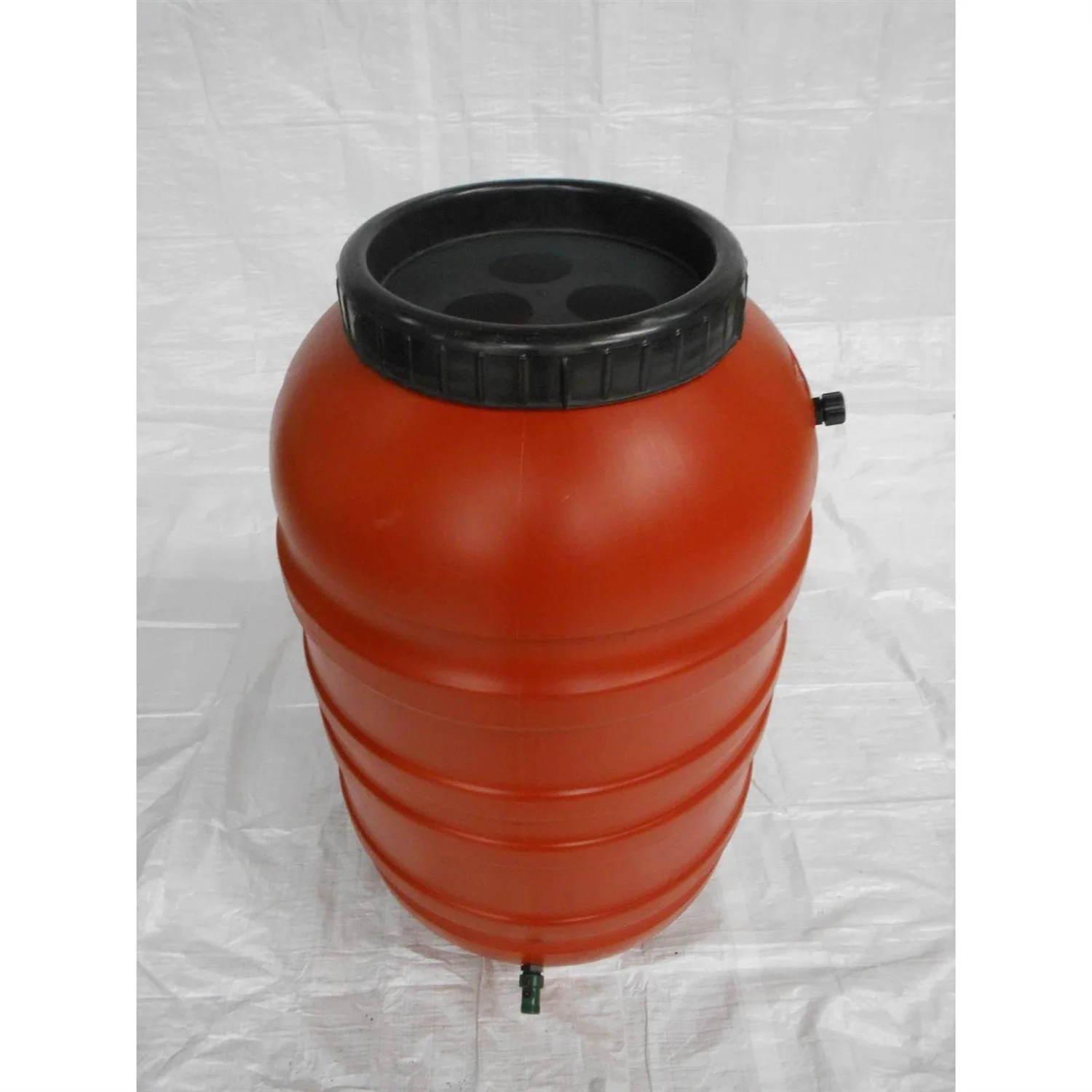 Terra Cotta Red HDPE Plastic 55-Gallon Rain Barrel with Spigot - Image 4