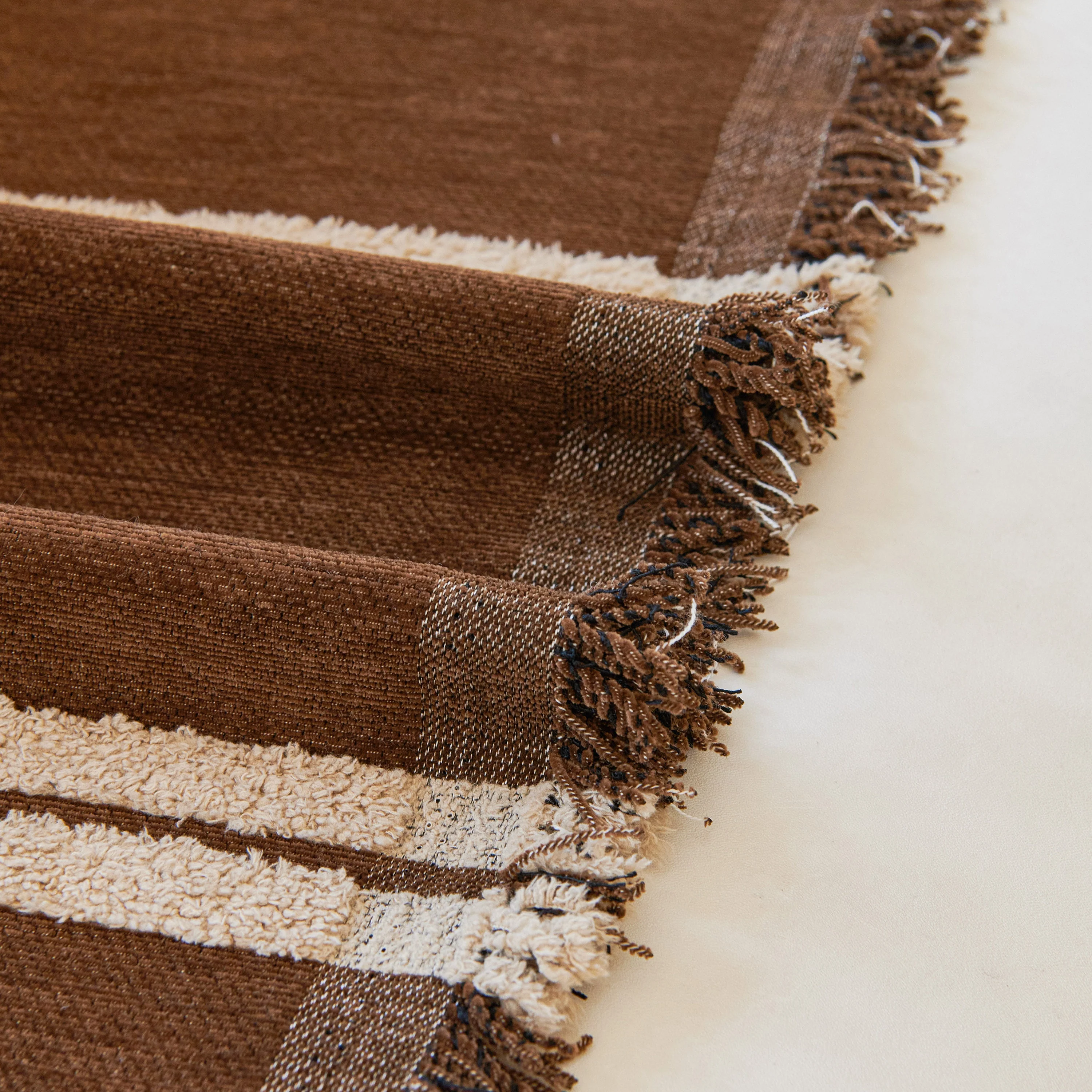Textural Striped Chenille Sofa Covers, Boho Washable Decor Sofa Blankets Covers - Image 9