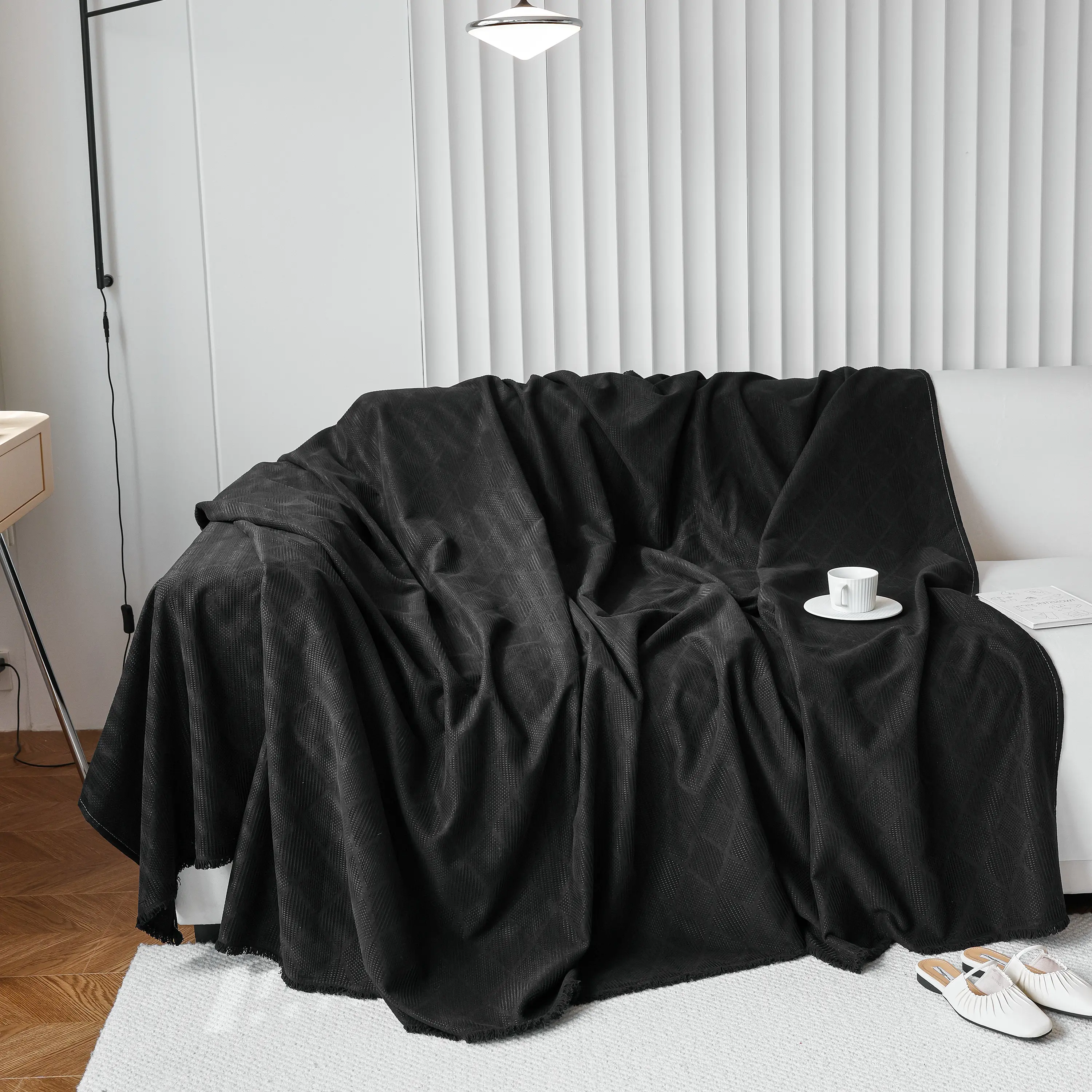 Textured Chenille Sofa Cover Throw, Soft Washable Couch Blanket Protector for Pets - Image 49