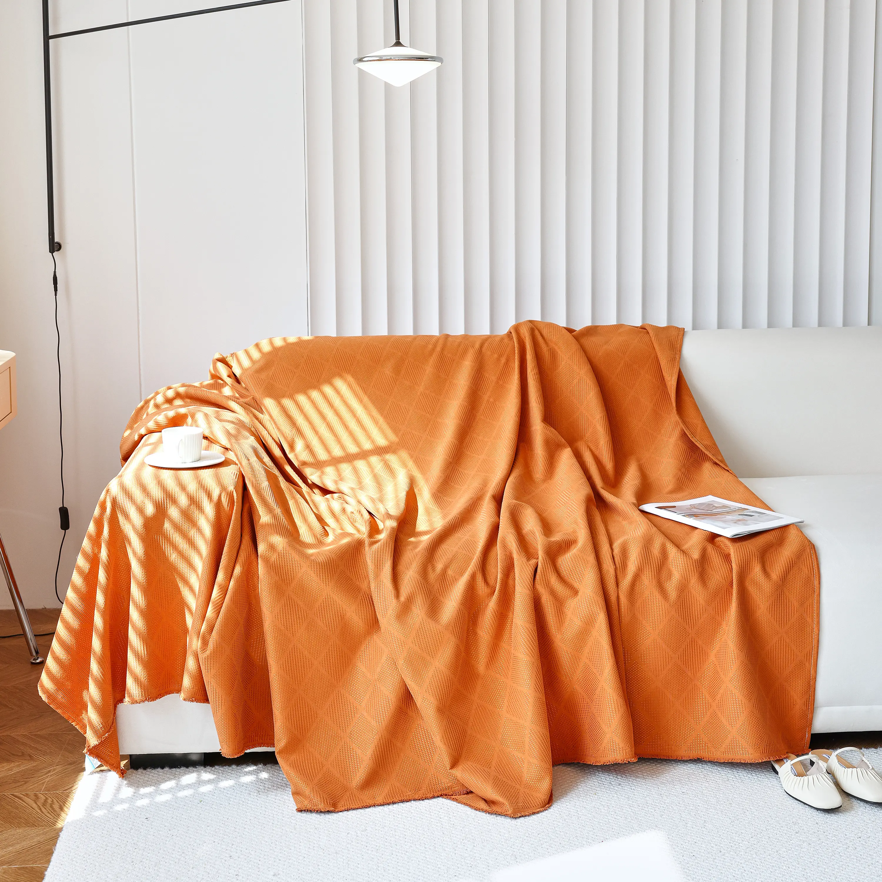 Textured Chenille Sofa Cover Throw, Soft Washable Couch Blanket Protector for Pets - Image 68