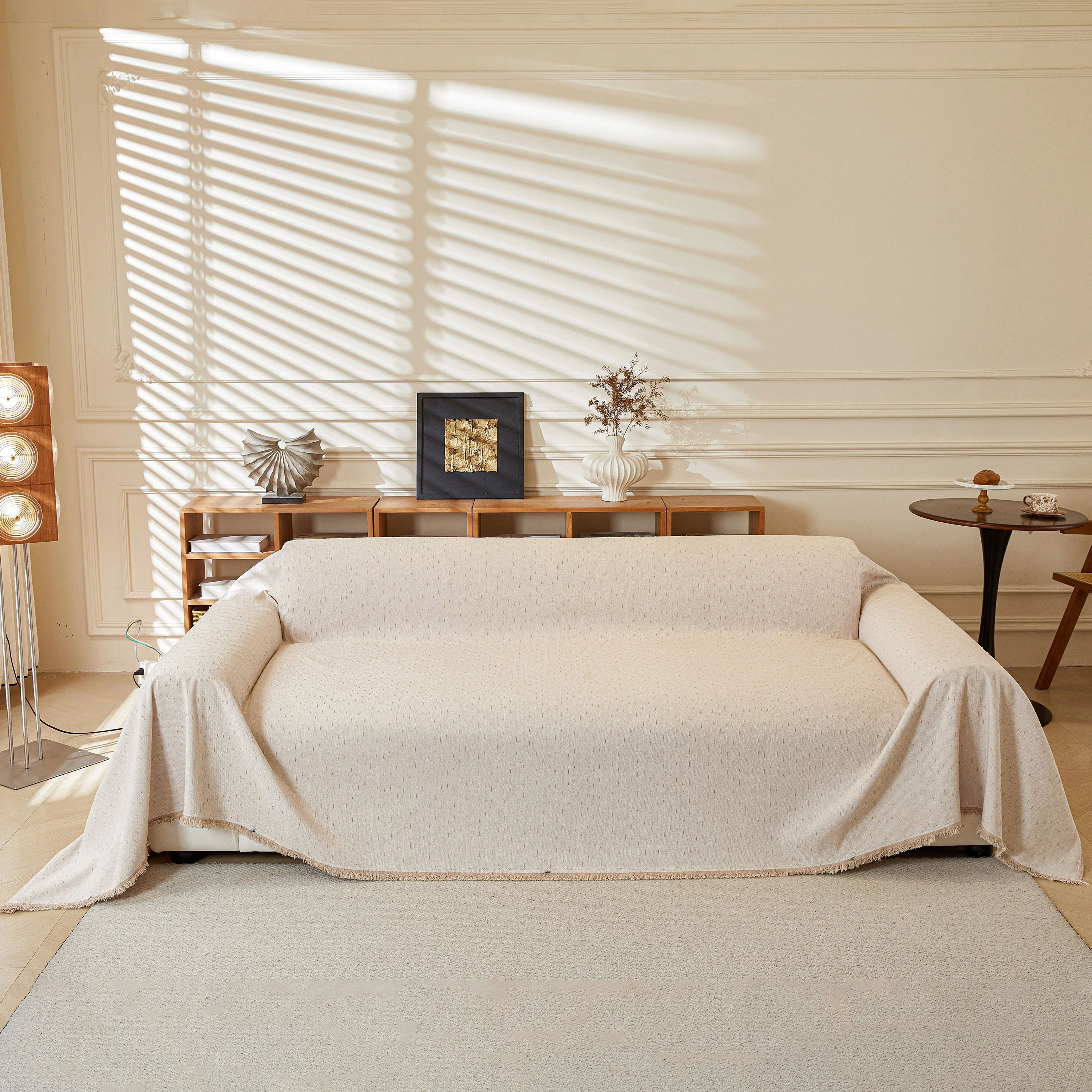 Textured Throw Blanket with 3D Dobby Weave, Minimalist Furniture Protector for Couch - Image 23