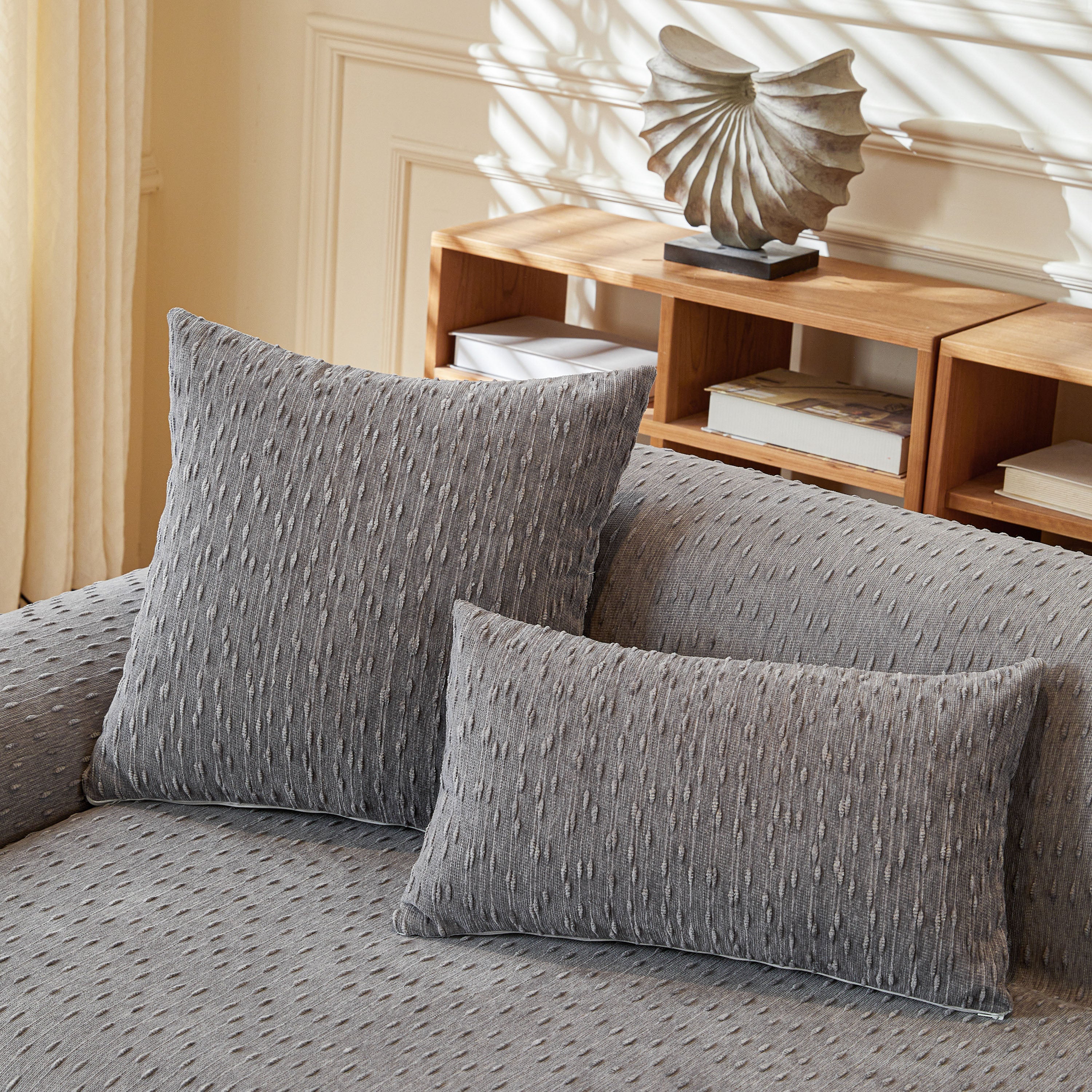 Textured Throw Blanket with 3D Dobby Weave, Minimalist Furniture Protector for Couch - Image 42