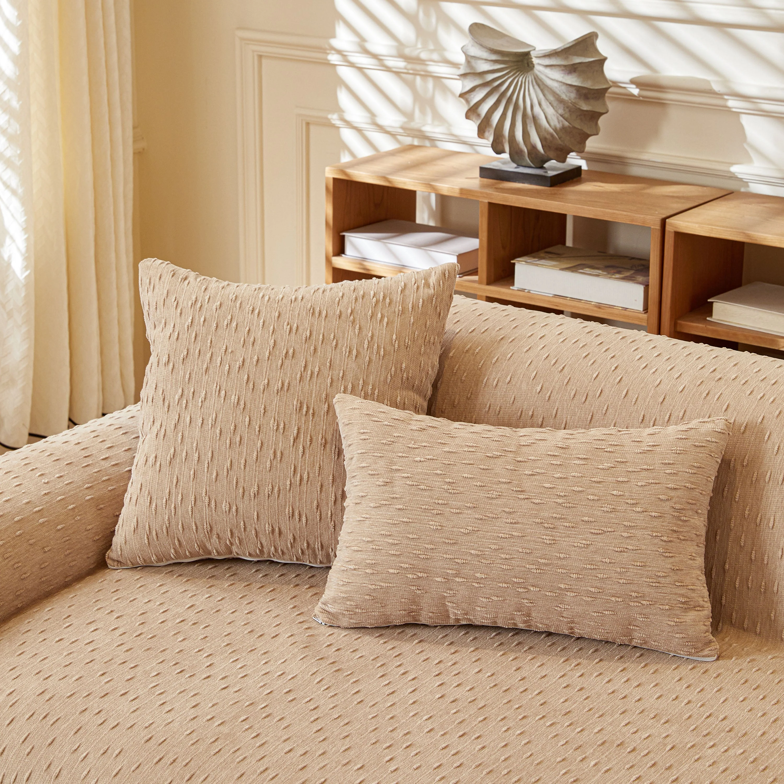Textured Throw Blanket with 3D Dobby Weave, Minimalist Furniture Protector for Couch - Image 61