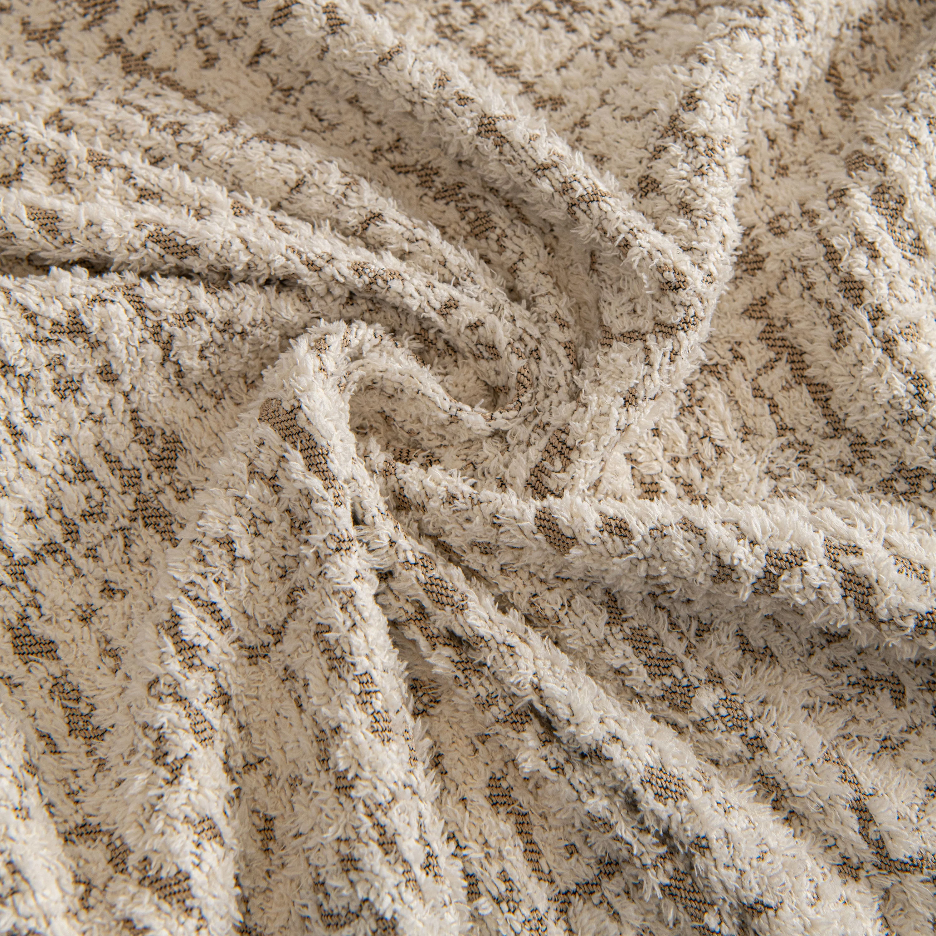 Textured Woven Furniture Protector for Couch, Rustic Farmhouse Sofa Throw Blanket - Image 7