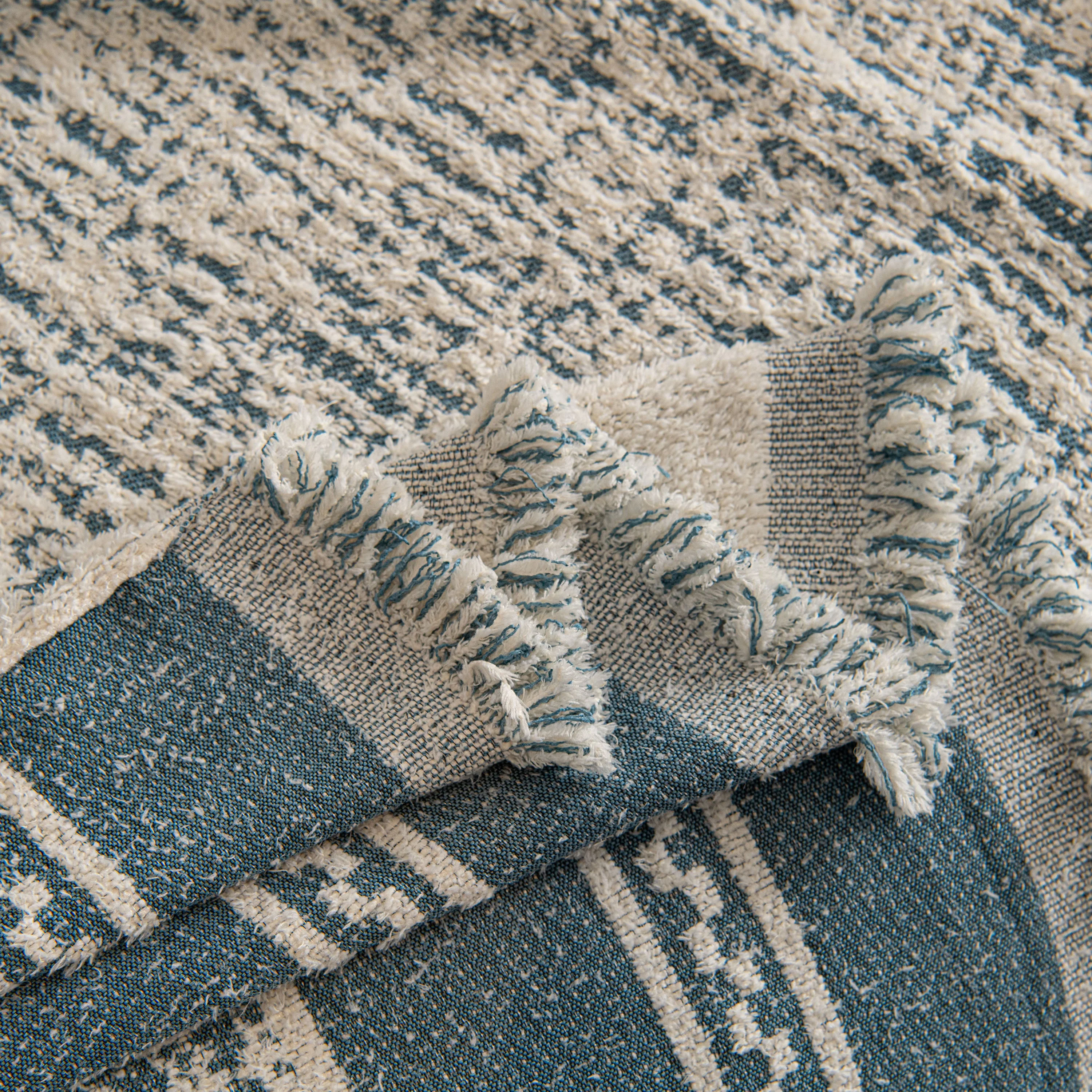 Textured Woven Furniture Protector for Couch, Rustic Farmhouse Sofa Throw Blanket - Image 84