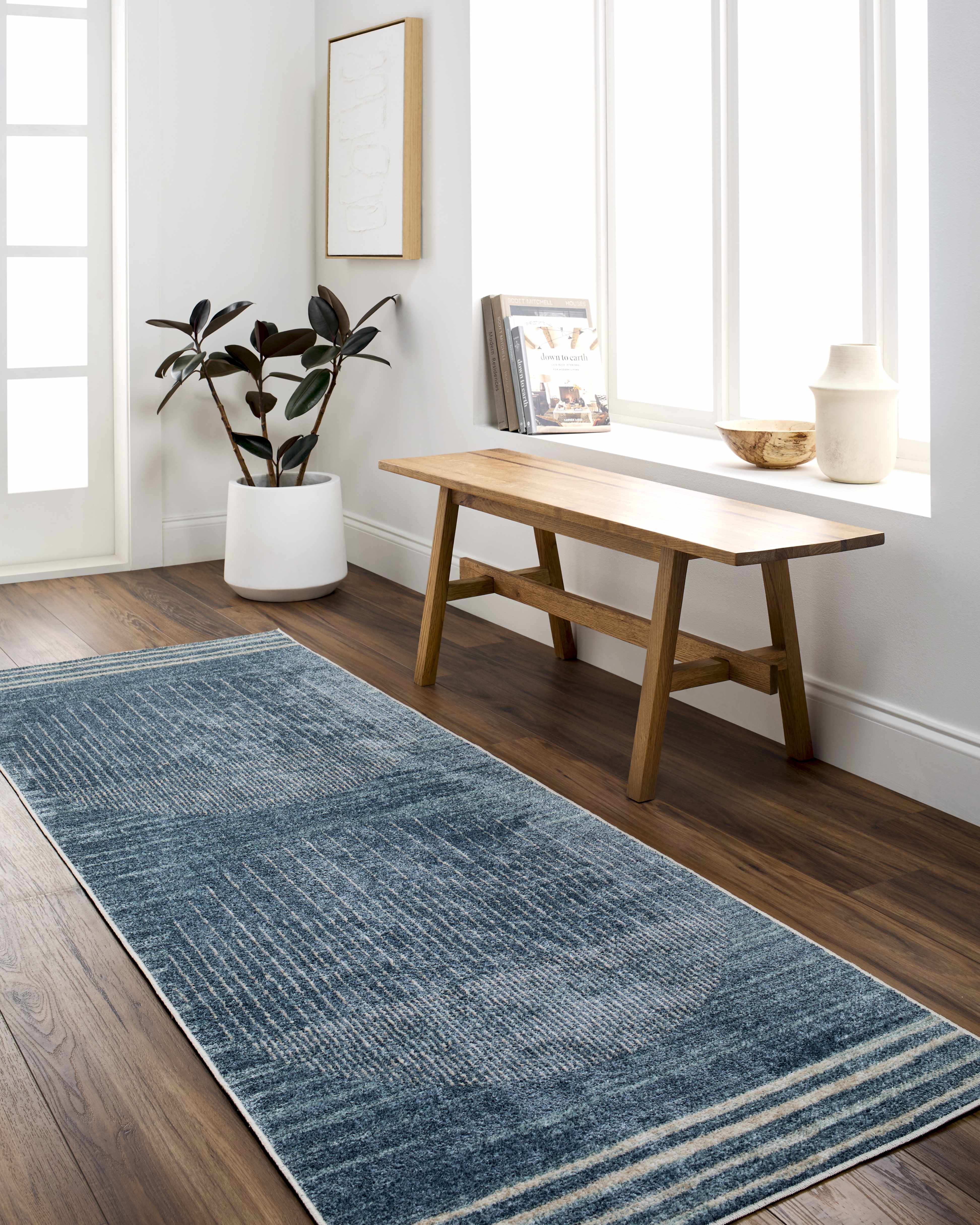 Thad Blue Washable Area Rug - Clearance - Image 2