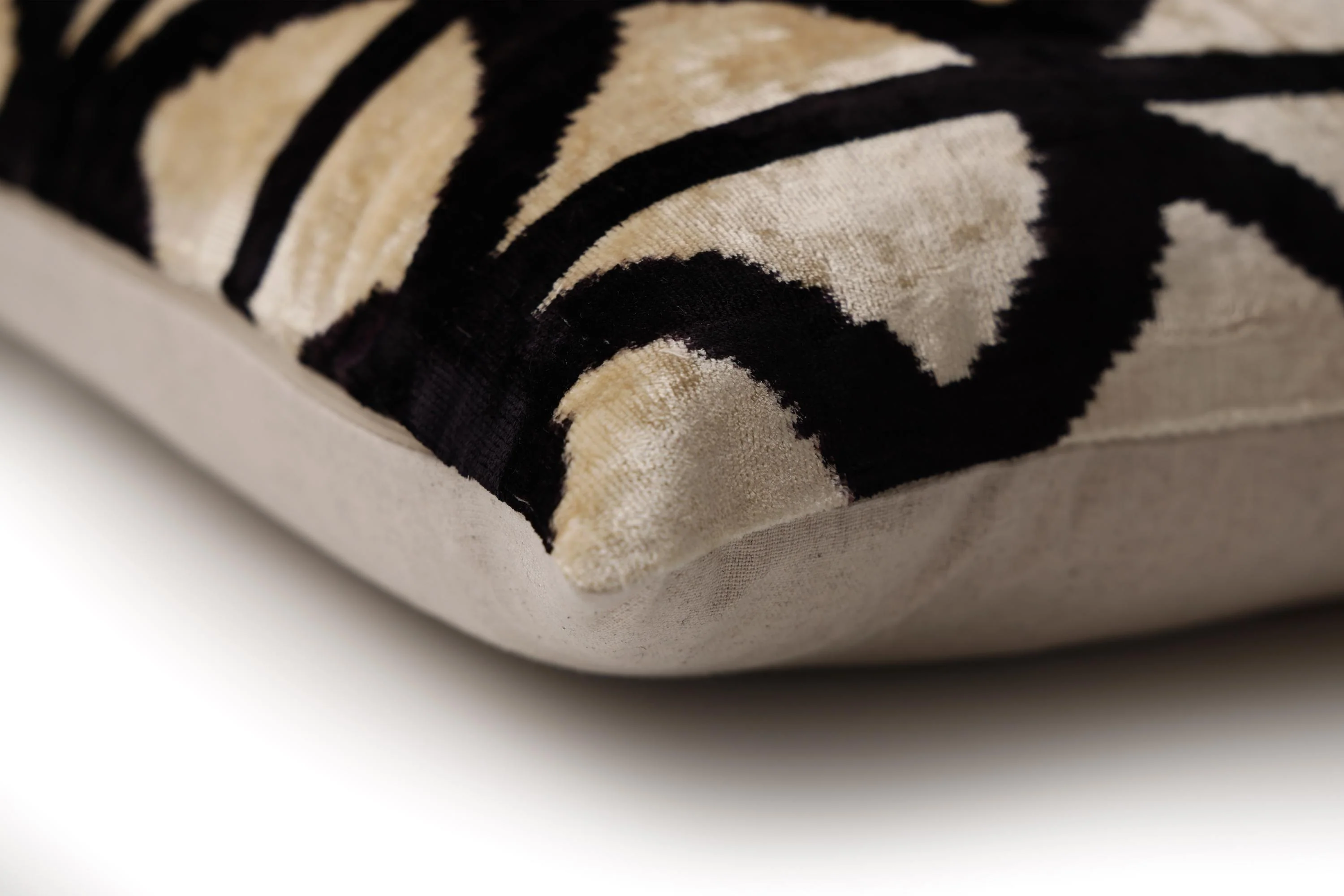 The Artisan Geometric Silk Velvet Pillow - Beige Bronze & Gold 20x20 in - Image 8
