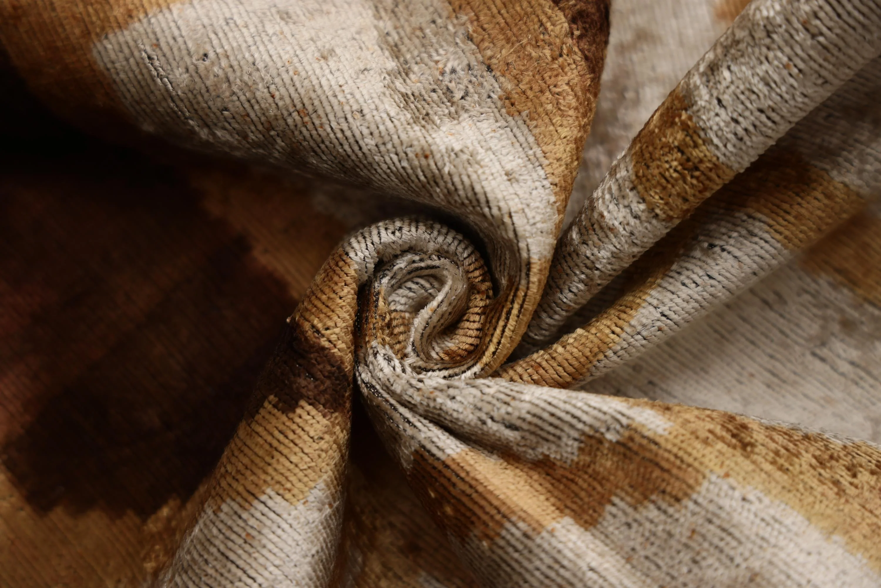 The Artisan Geometric Silk Velvet Pillow - Bronze & Gold 20x20 in - Image 7