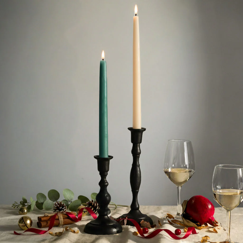 The Dinner Plan Special - Teal & Ivory Beeswax Taper Bundle - Image 2