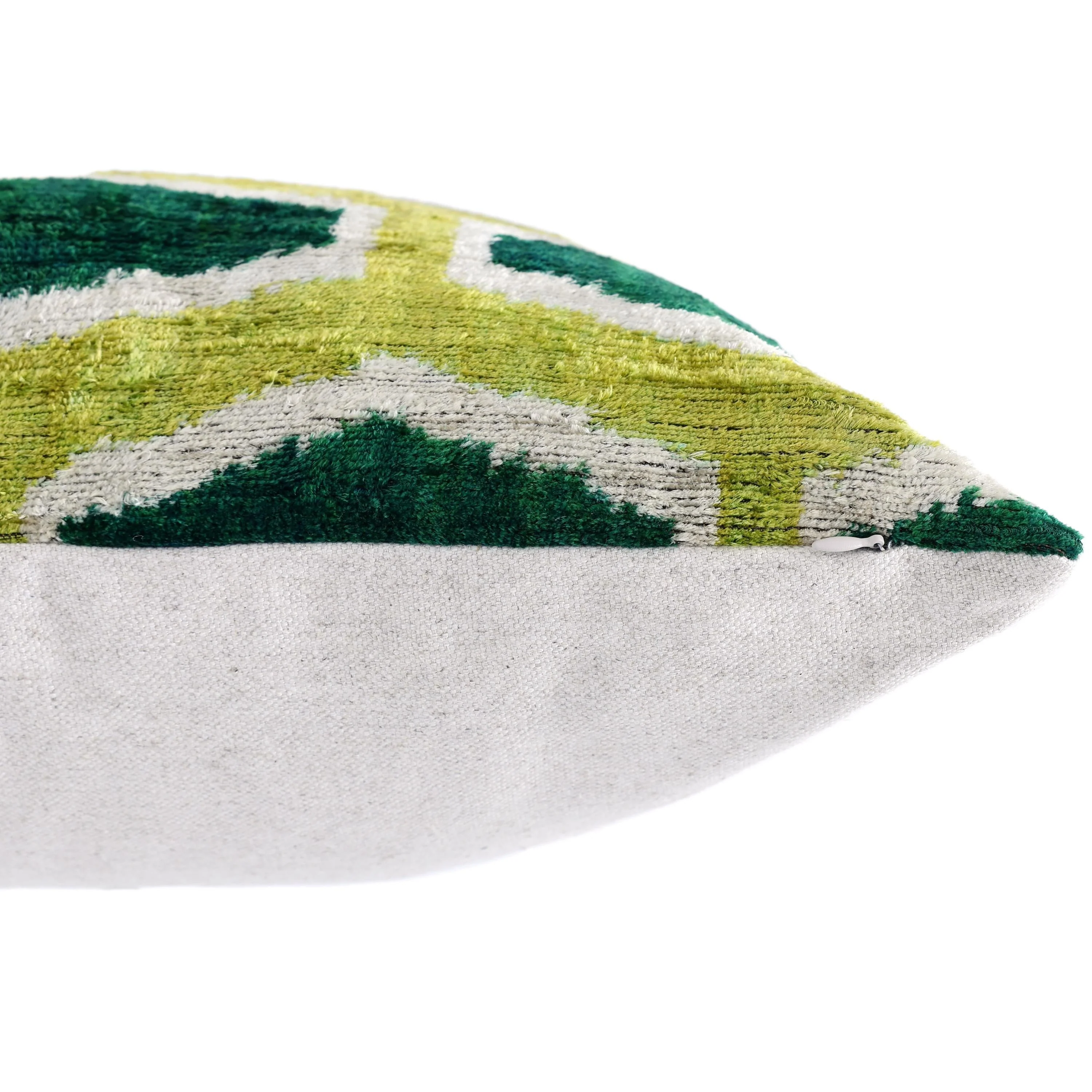 The Lime & Emerald Honeycomb Silk Velvet Pillow - 20" x 20" - Image 6