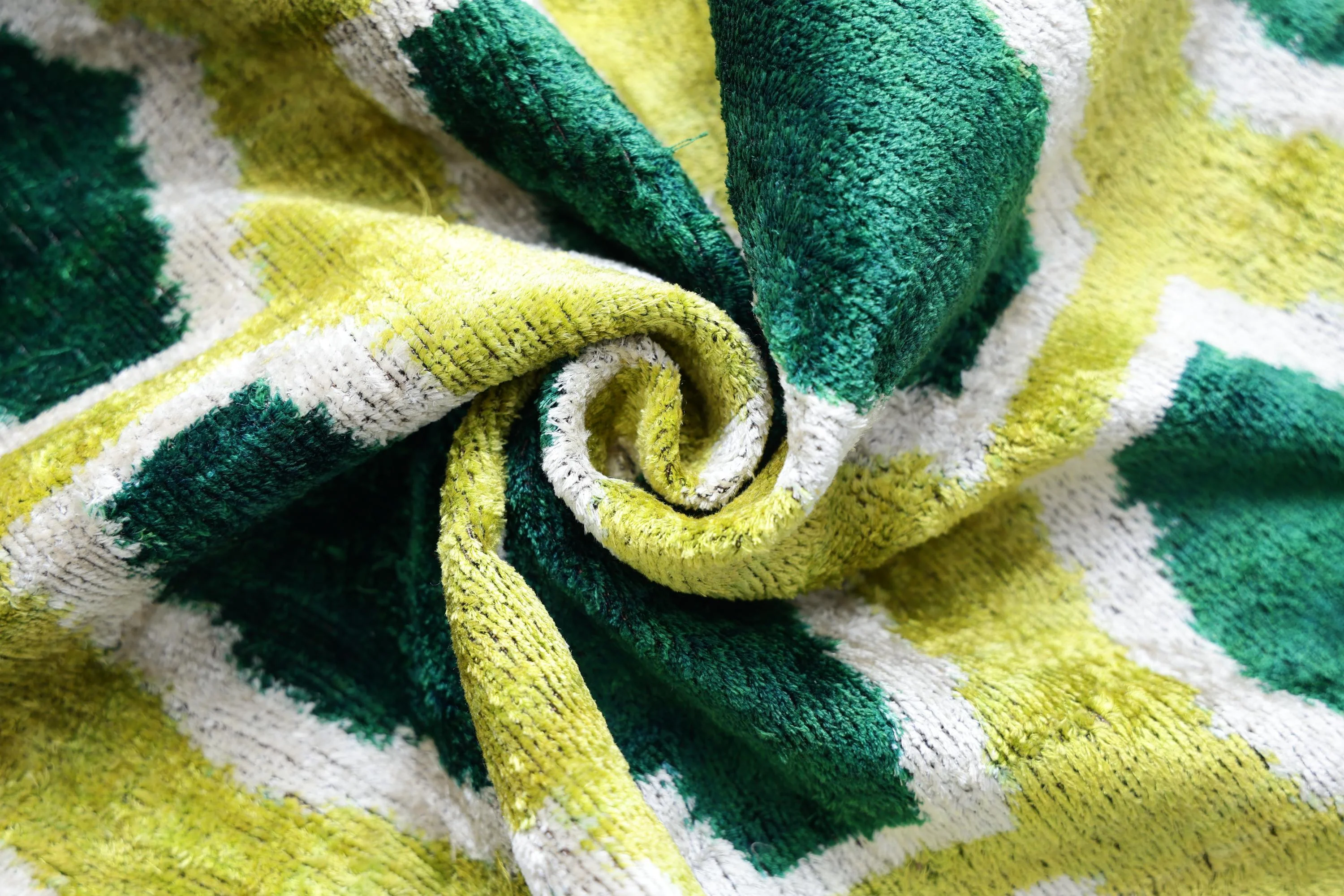 The Lime & Emerald Honeycomb Silk Velvet Pillow - 20" x 20" - Image 7