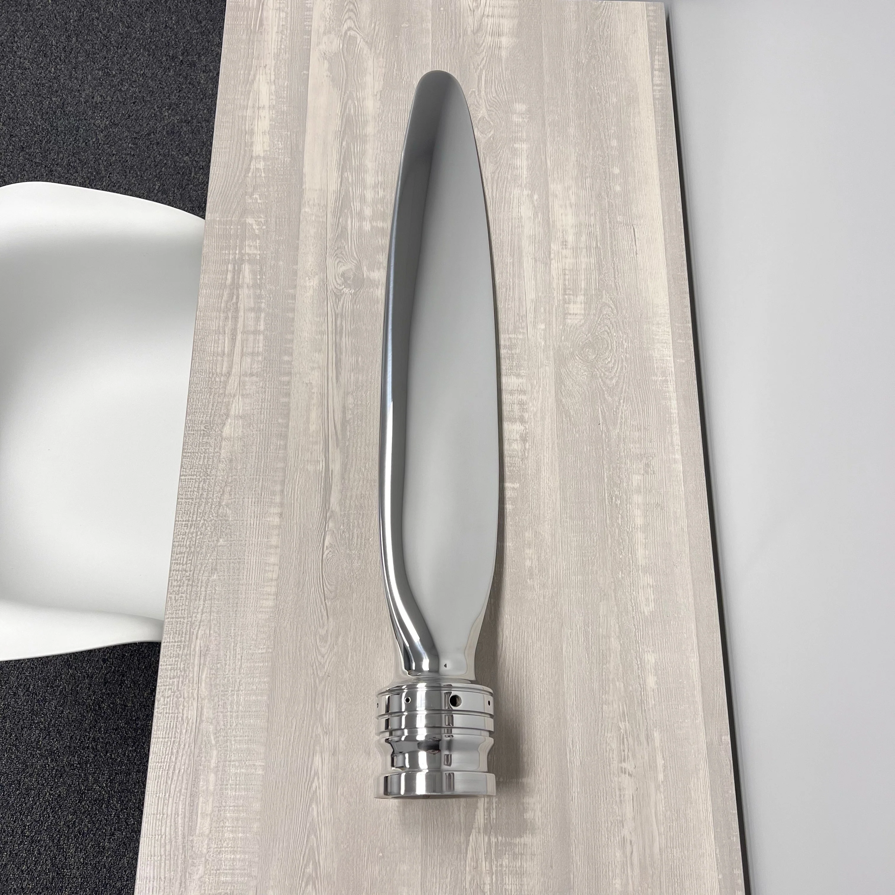 The Propsicle Modern Aviation Art CESSNA 402 Mirror Polished Chrome Airplane Propeller Blade Sculpture ( McCauley ) - Image 16