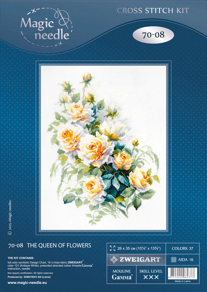 The Queen of Flowers 70-08 Counted Cross-Stitch Kit - Image 3