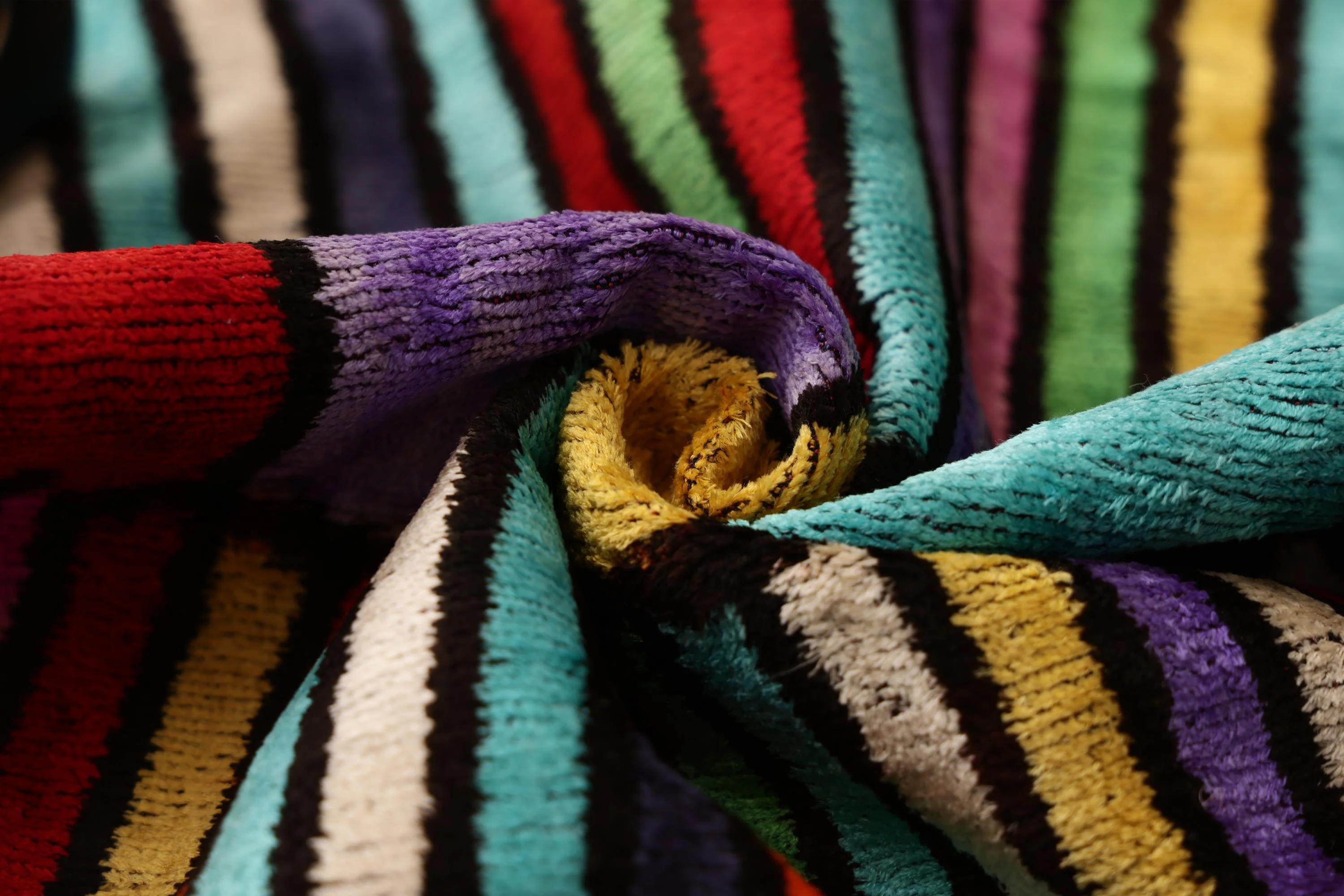 The Vibrant Multi-Color Geometric Silk Velvet Pillow - 20" x 20" - Image 2