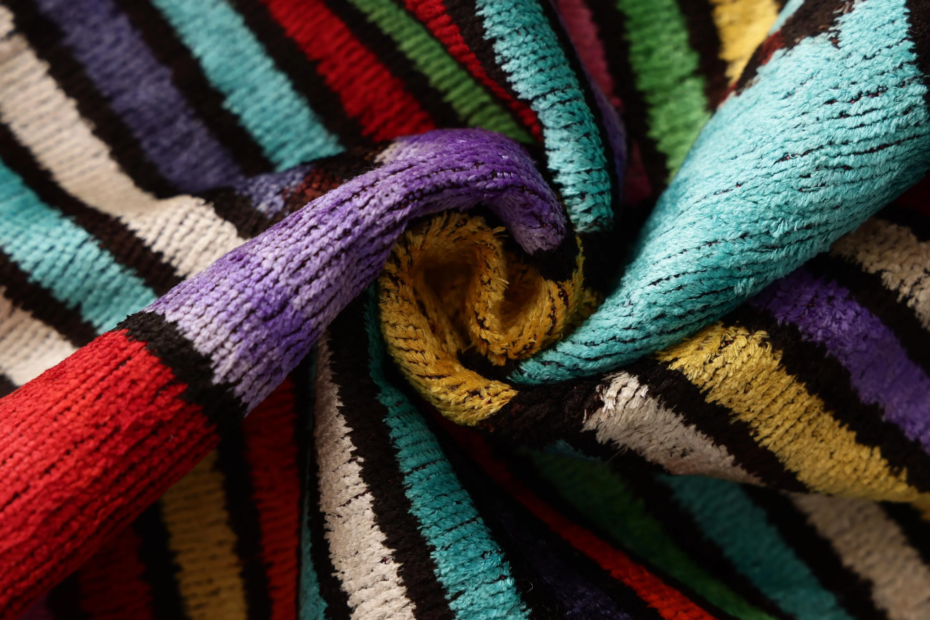 The Vibrant Multi-Color Geometric Silk Velvet Pillow - 20" x 20" - Image 7