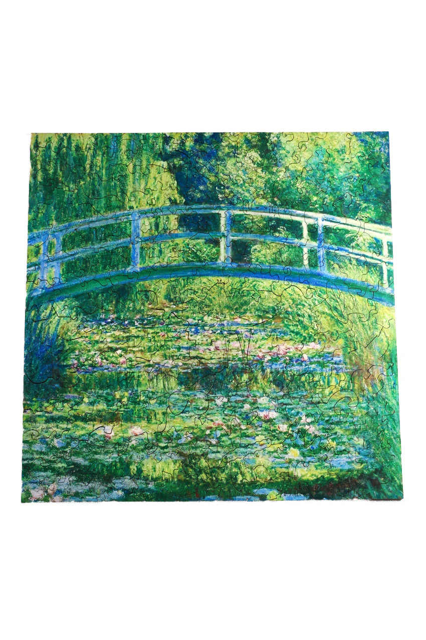 The Water Lily Pond after Claude Monet - Jigsaw Wooden Puzzle by Wizardi F07N9-28 - Image 4