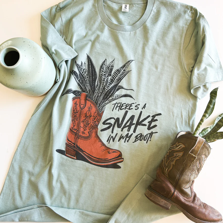 "There's a Snake in My Boot" Graphic T-Shirt | Multiple Sizes | The Hex + The Hive - Image 5