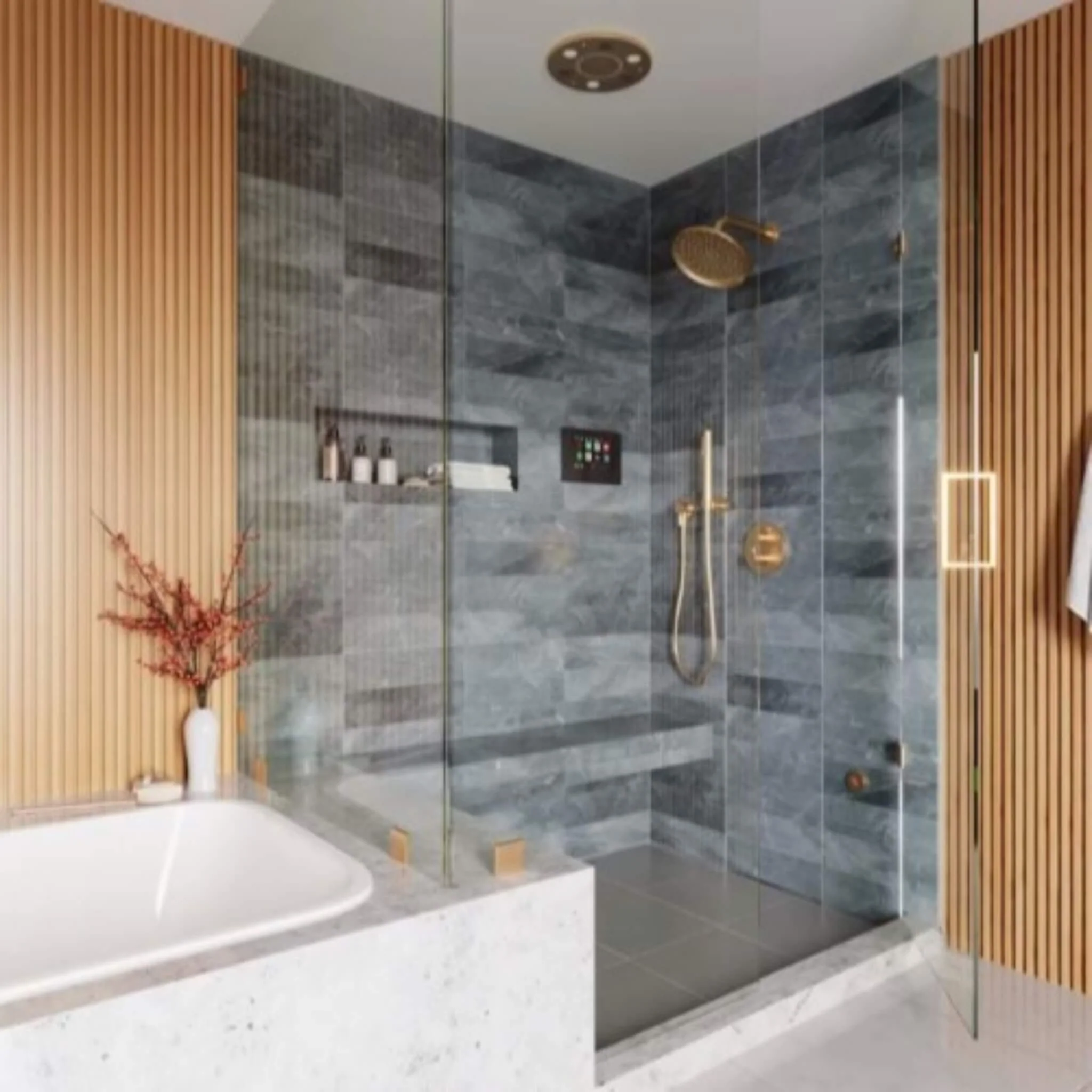 ThermaSol Serenity 10 Round Steam Shower Rainhead System With Light & Sound [SLSRRD] (SAK14982) - Image 3