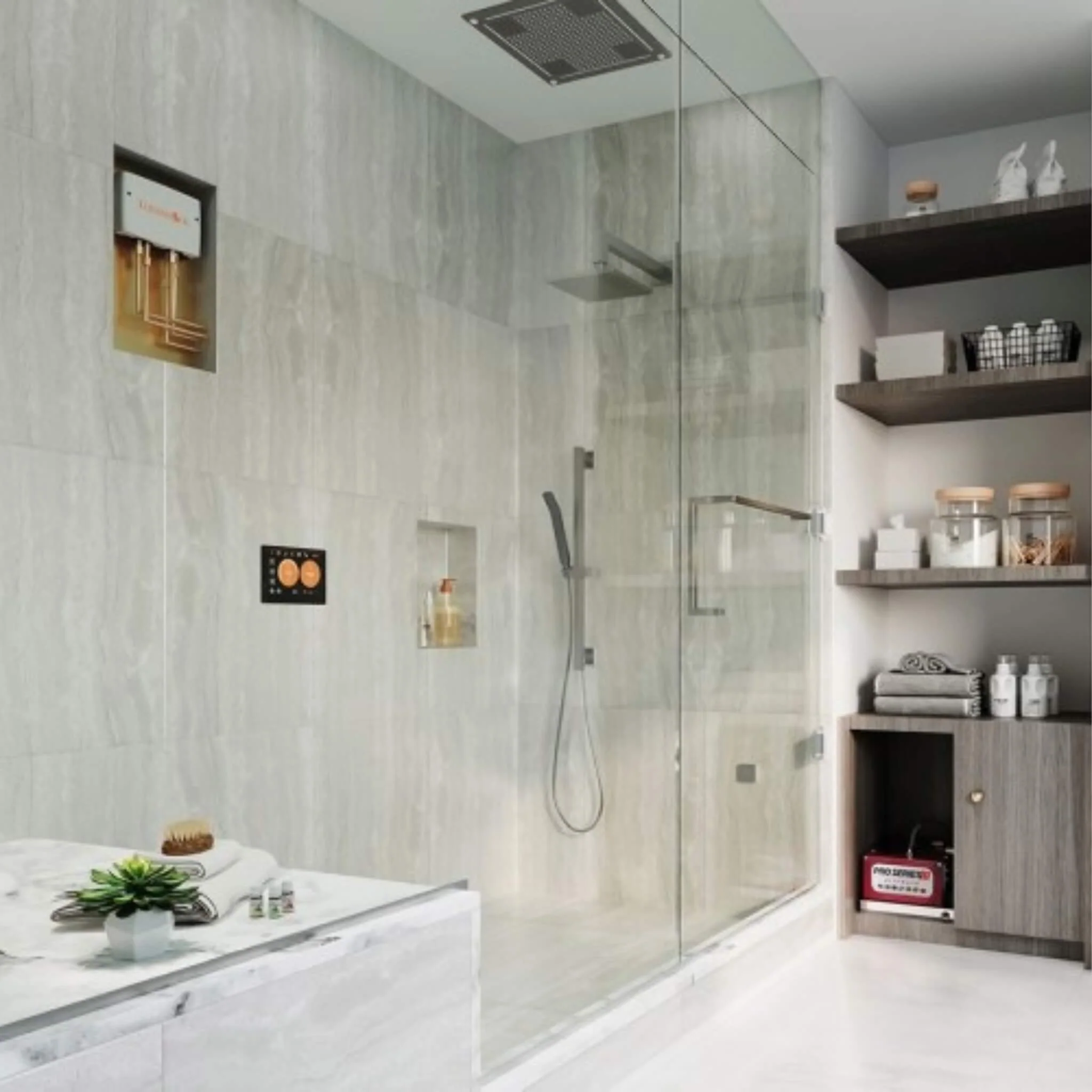 ThermaSol SignaTouch Flushmount 5-Inch Digital Shower Steam Control Package With Serenity 10 [TWPSR] (SAK84375) - Image 10
