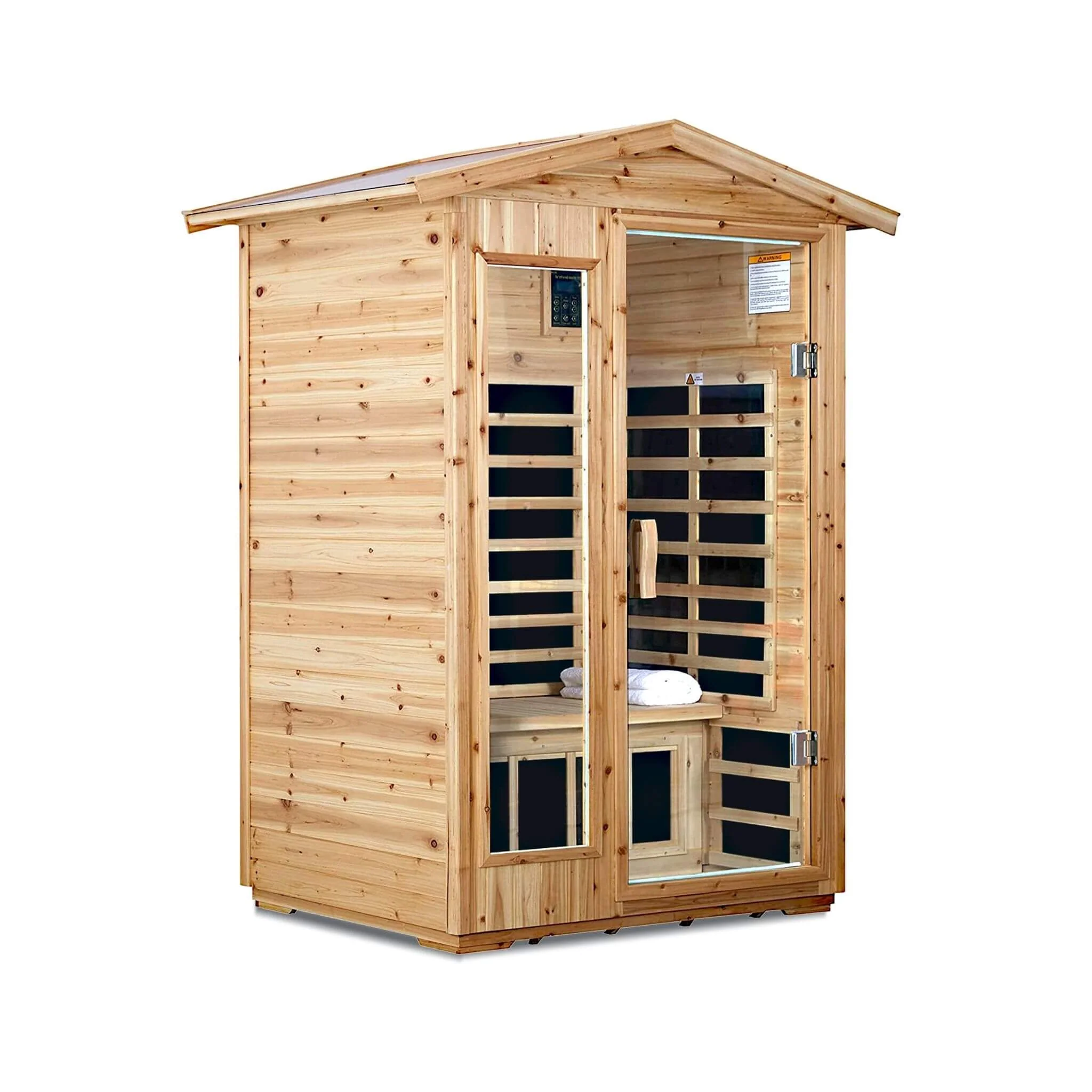 Thermora Vexa 2-Person Outdoor Infrared Sauna With Bluetooth Audio And LED Lighting (SAK28694) - Image 4