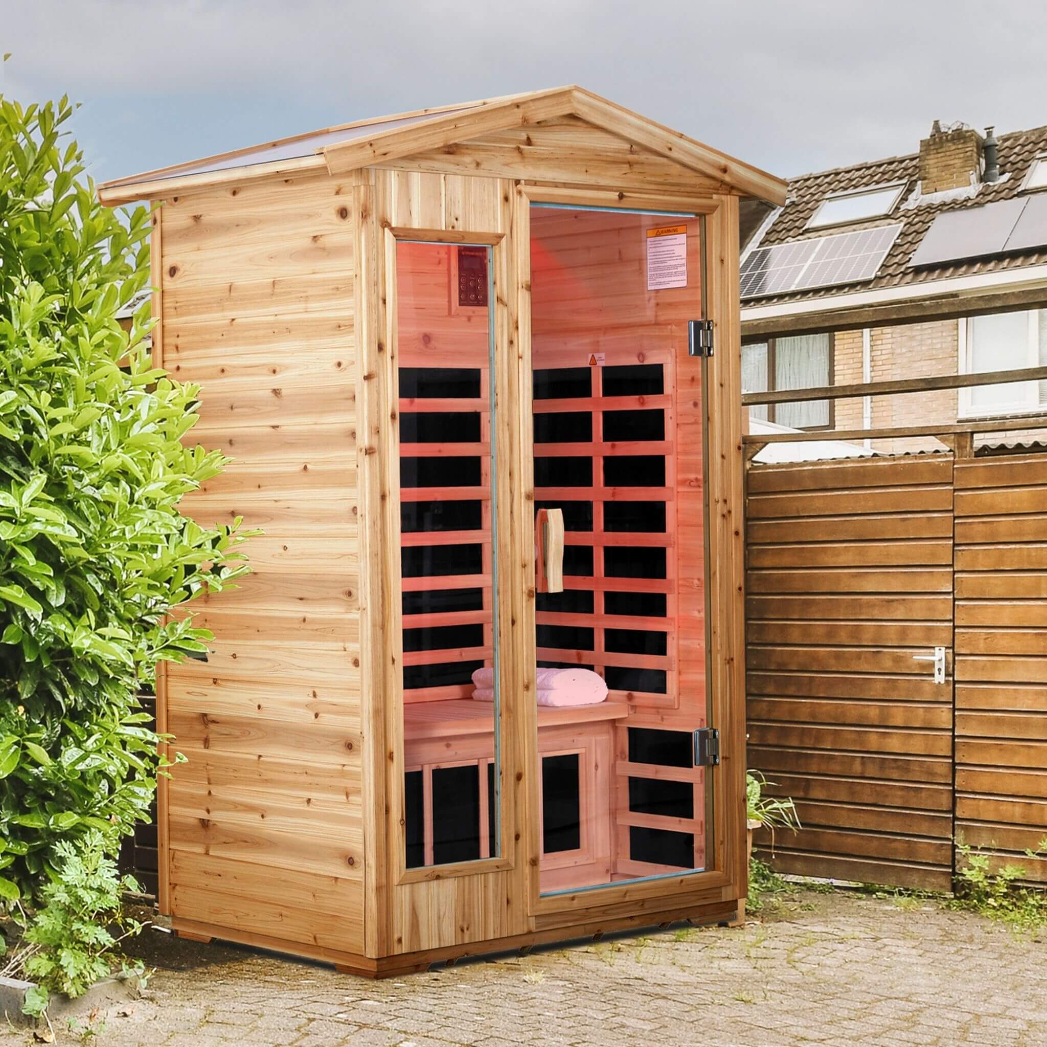 Thermora Vexa 2-Person Outdoor Infrared Sauna With Bluetooth Audio And LED Lighting (SAK28694) - Image 7