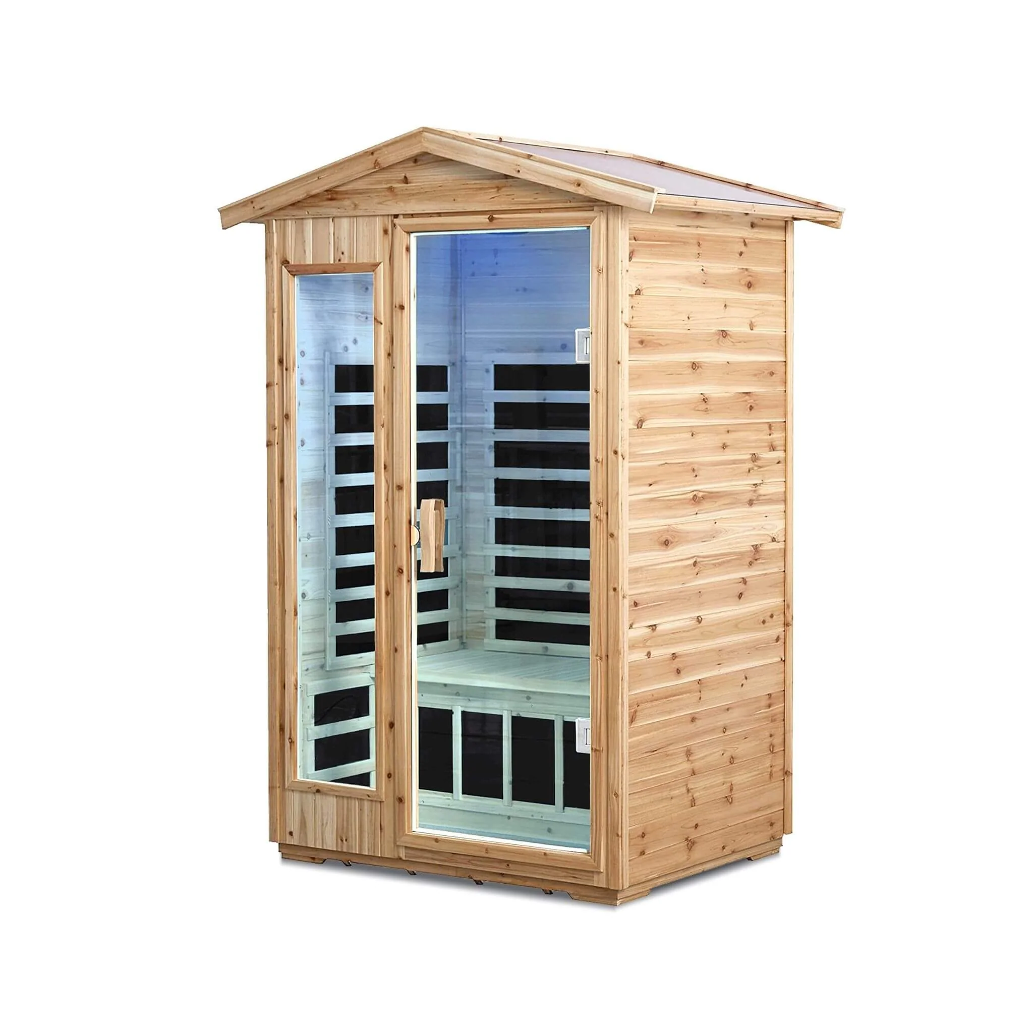 Thermora Vexa 2-Person Outdoor Infrared Sauna With Bluetooth Audio And LED Lighting (SAK28694) - Image 8
