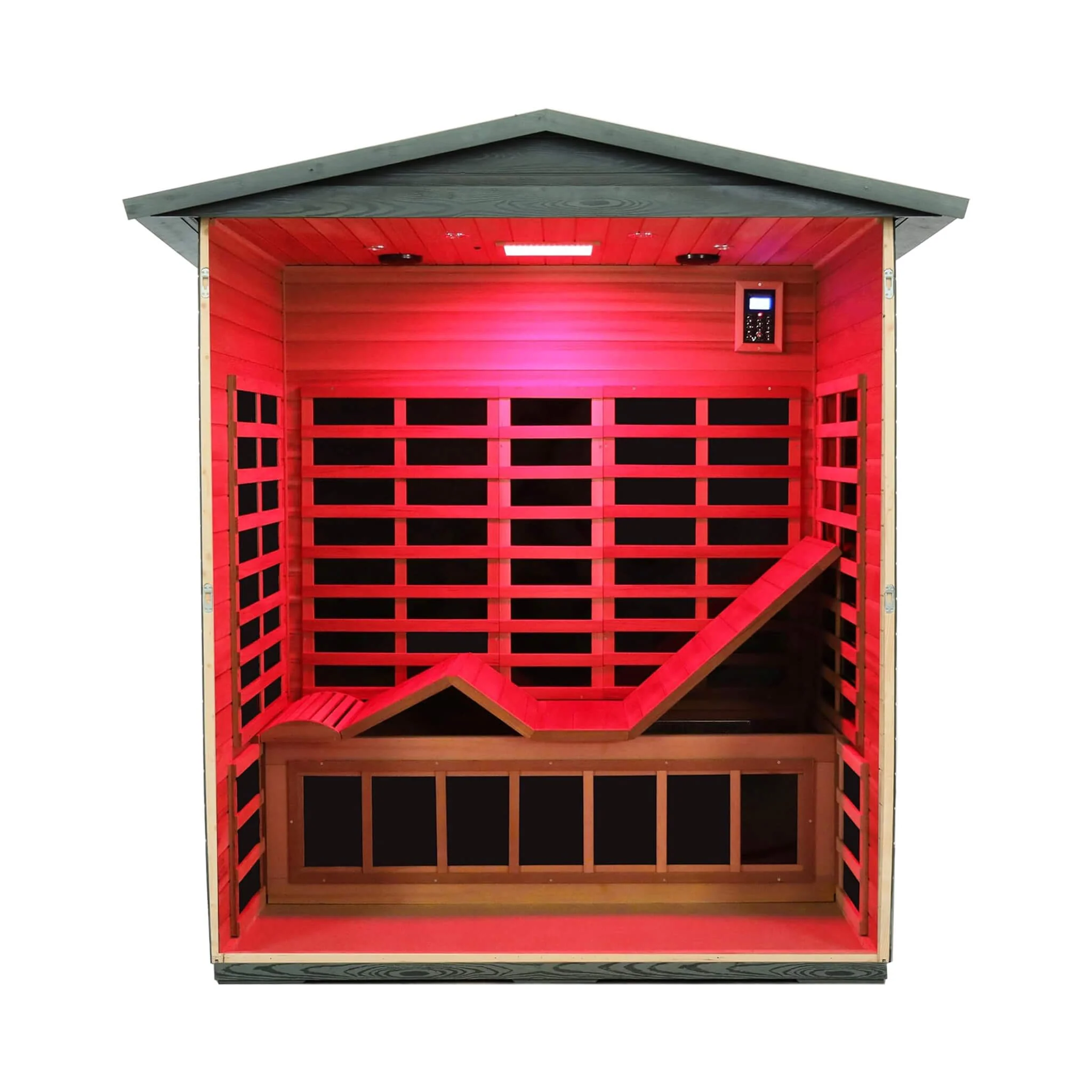 Thermora Nivea 3-Person Full-Spectrum Low EMF Carbonized Composite Infrared Sauna Room With Bluetooth Speakers (SAK85120) - Image 4