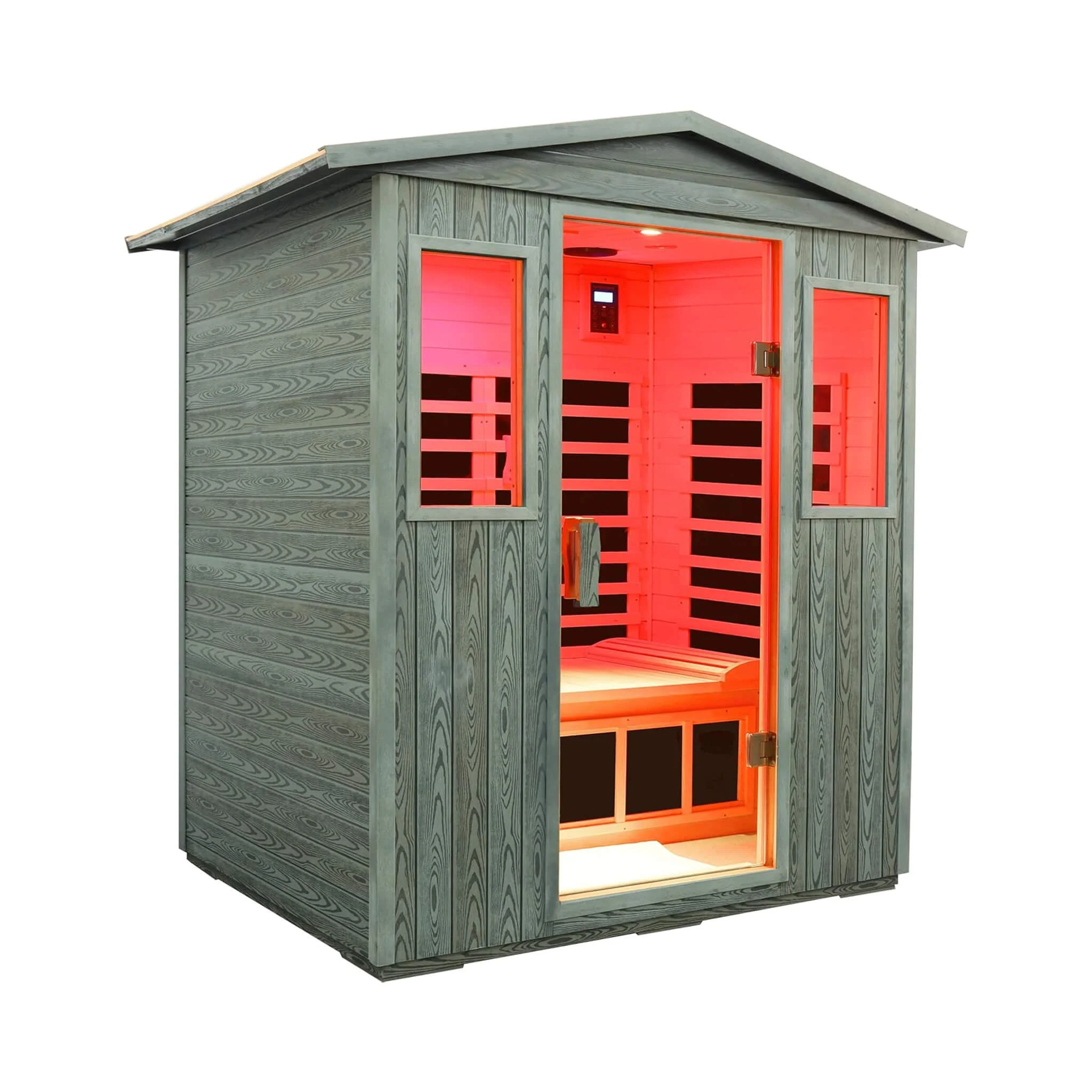 Thermora Nivea 3-Person Full-Spectrum Low EMF Carbonized Composite Infrared Sauna Room With Bluetooth Speakers (SAK85120) - Image 5