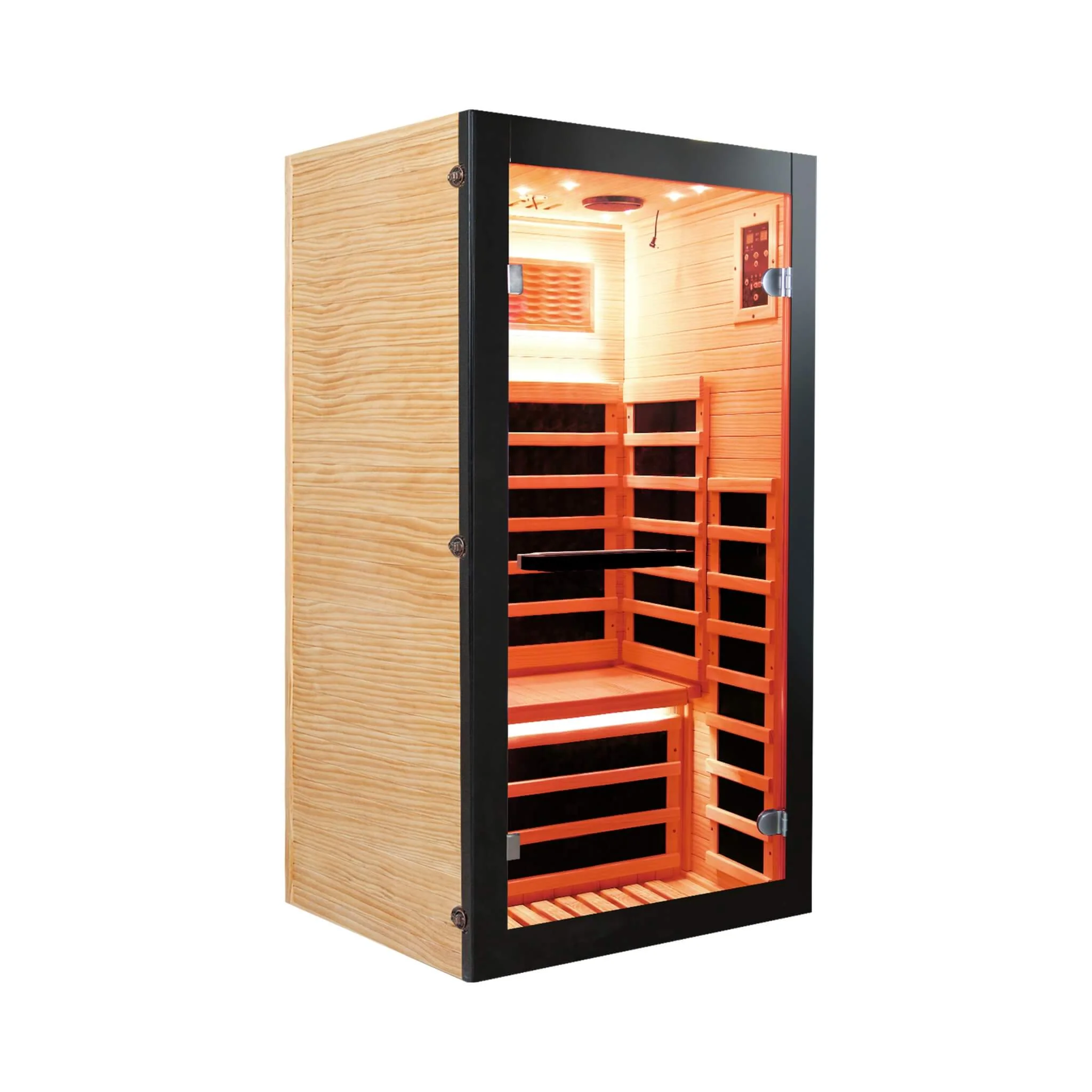 Thermora Solara Single-Person Chilean Pine Infrared Sauna Cabin (SAK57926) - Image 3