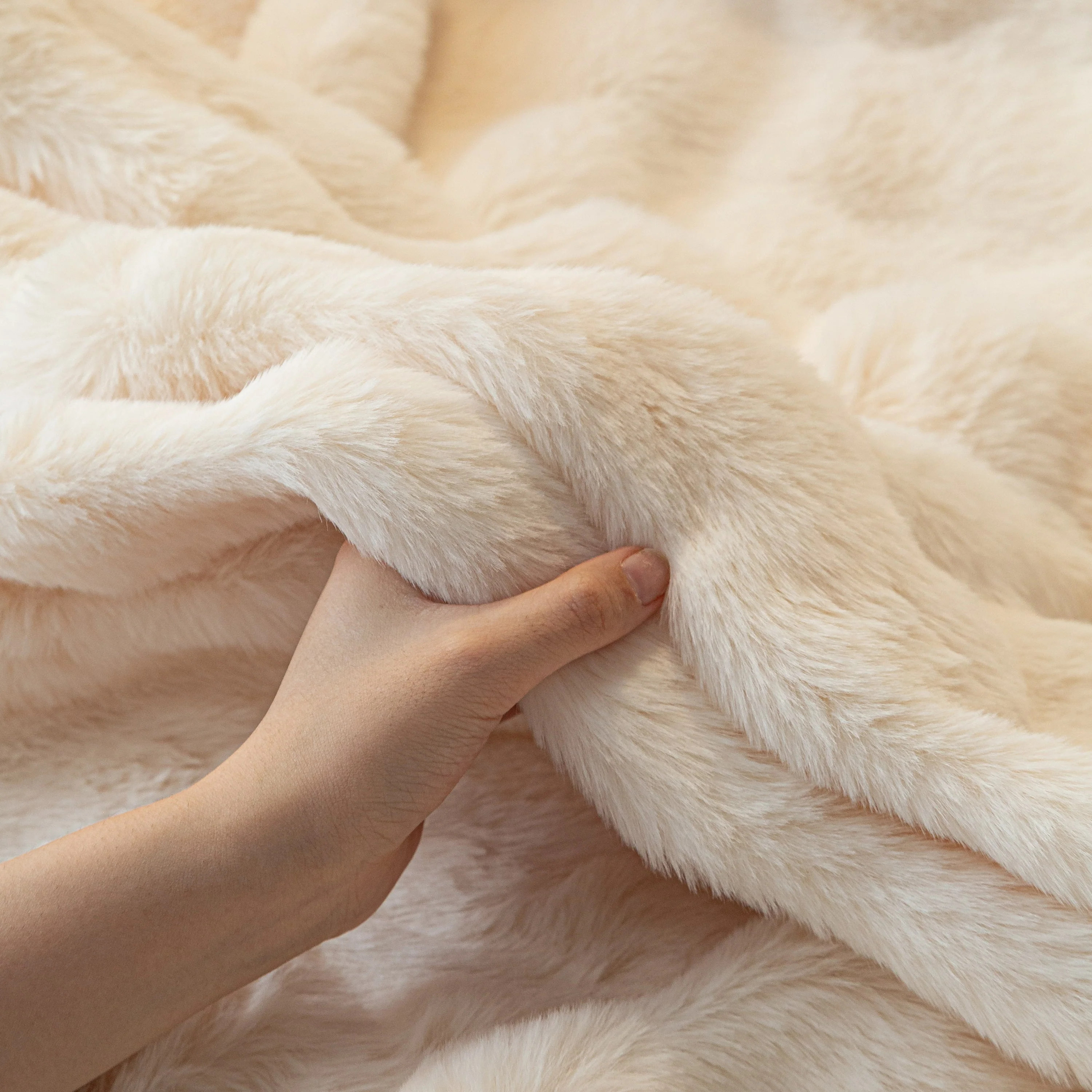 Thick Faux Fur Sofa Cover Fluffy Plush Warm Sofa Slipcover Furniture Protector for Couch Bed - Image 111
