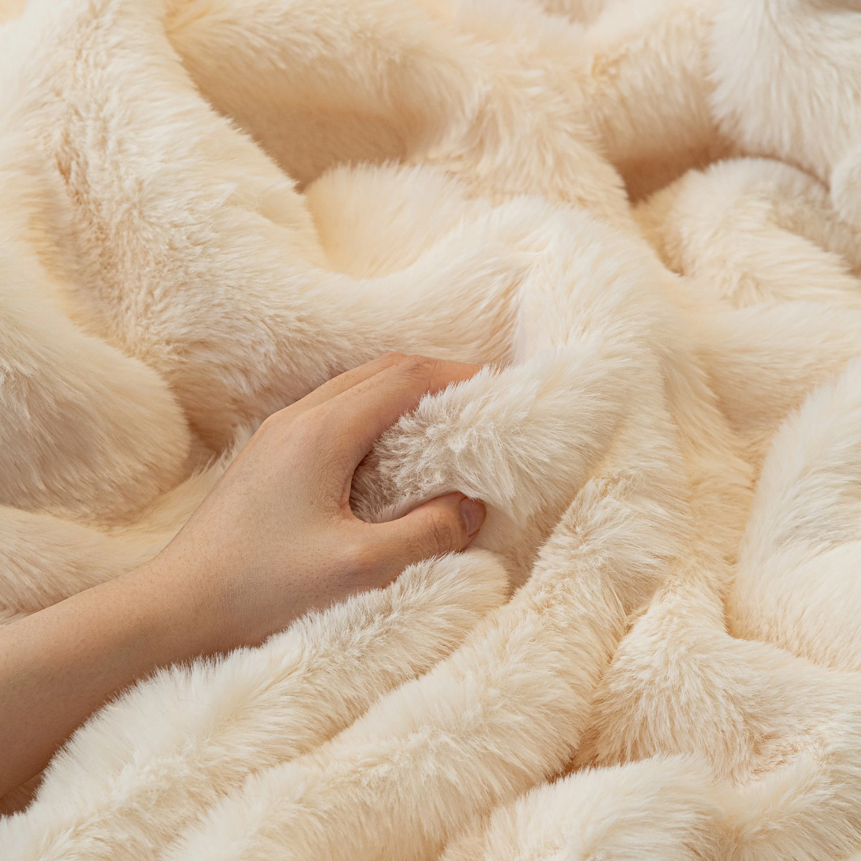 Thick Faux Fur Sofa Cover Fluffy Plush Warm Sofa Slipcover Furniture Protector for Couch Bed - Image 112