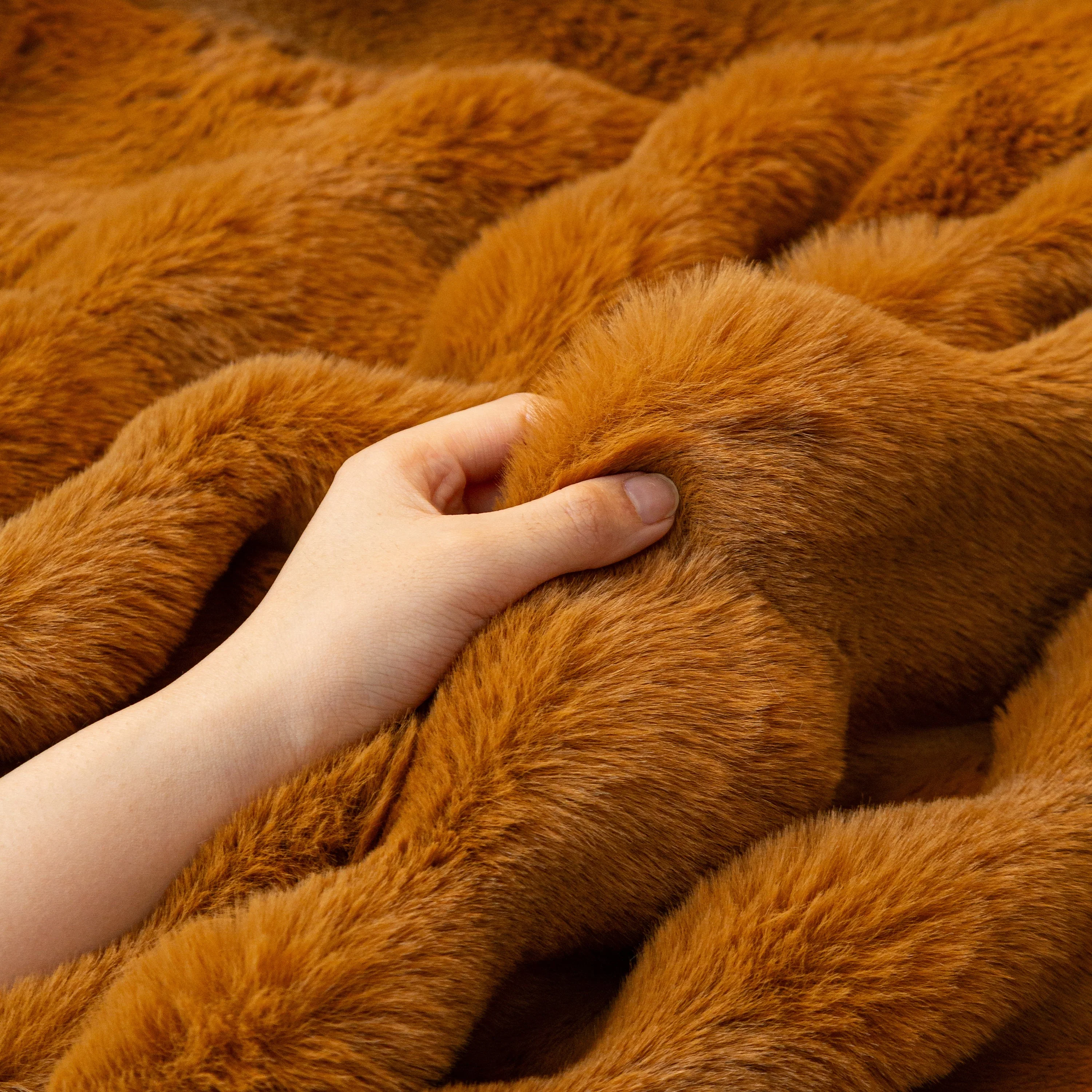 Thick Faux Fur Sofa Cover Fluffy Plush Warm Sofa Slipcover Furniture Protector for Couch Bed - Image 4