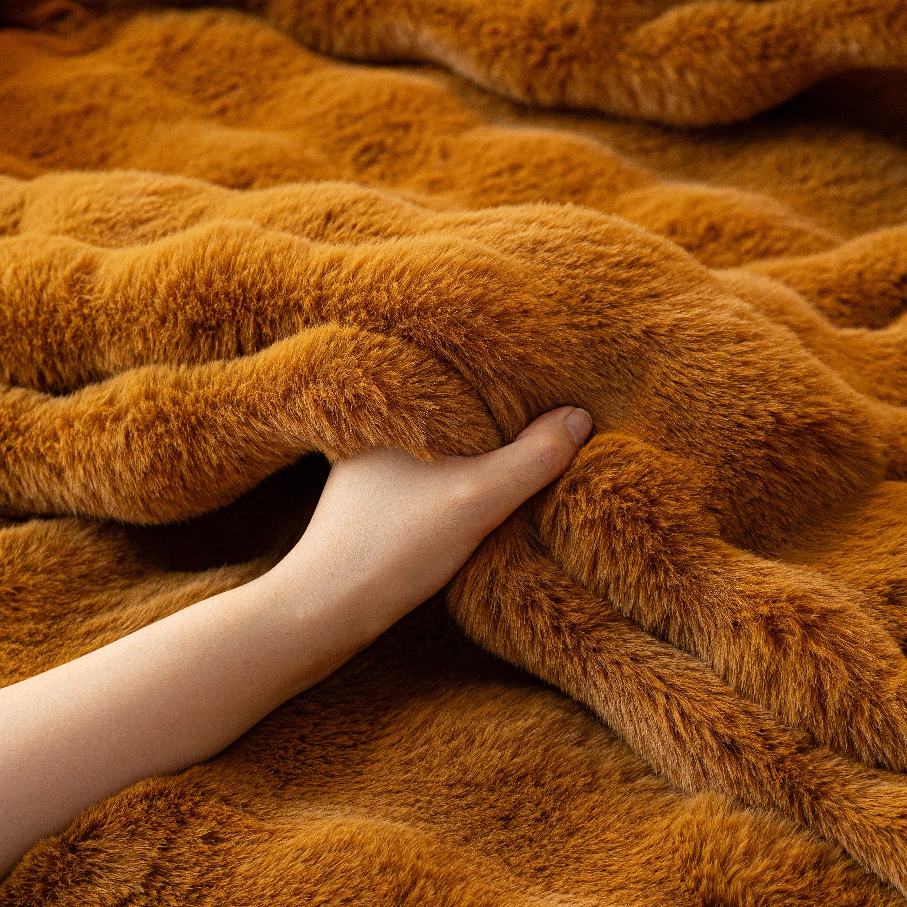 Thick Faux Fur Sofa Cover Fluffy Plush Warm Sofa Slipcover Furniture Protector for Couch Bed - Image 5