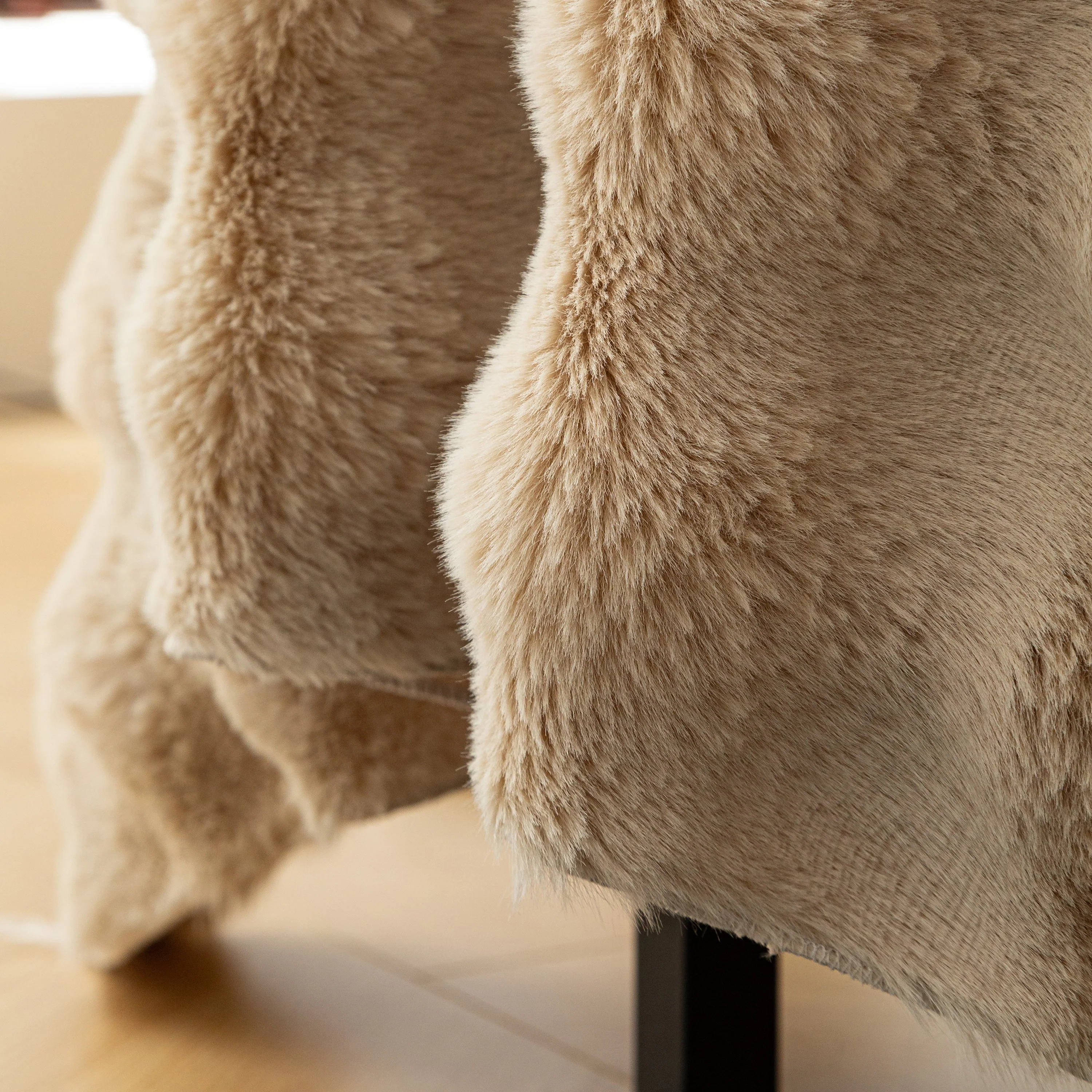 Thick Faux Fur Sofa Cover Fluffy Plush Warm Sofa Slipcover Furniture Protector for Couch Bed - Image 58